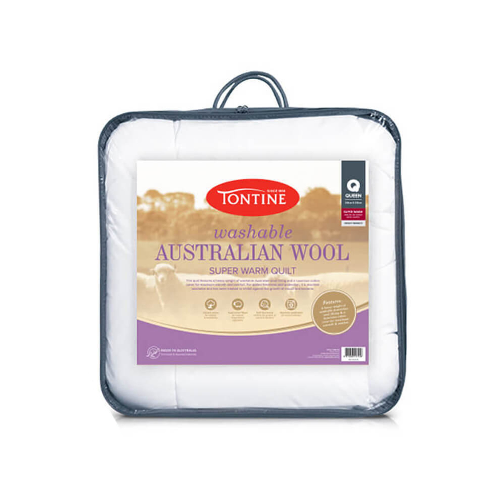 Tontine Washable Australian Wool Quilt Super Warm Double Bed