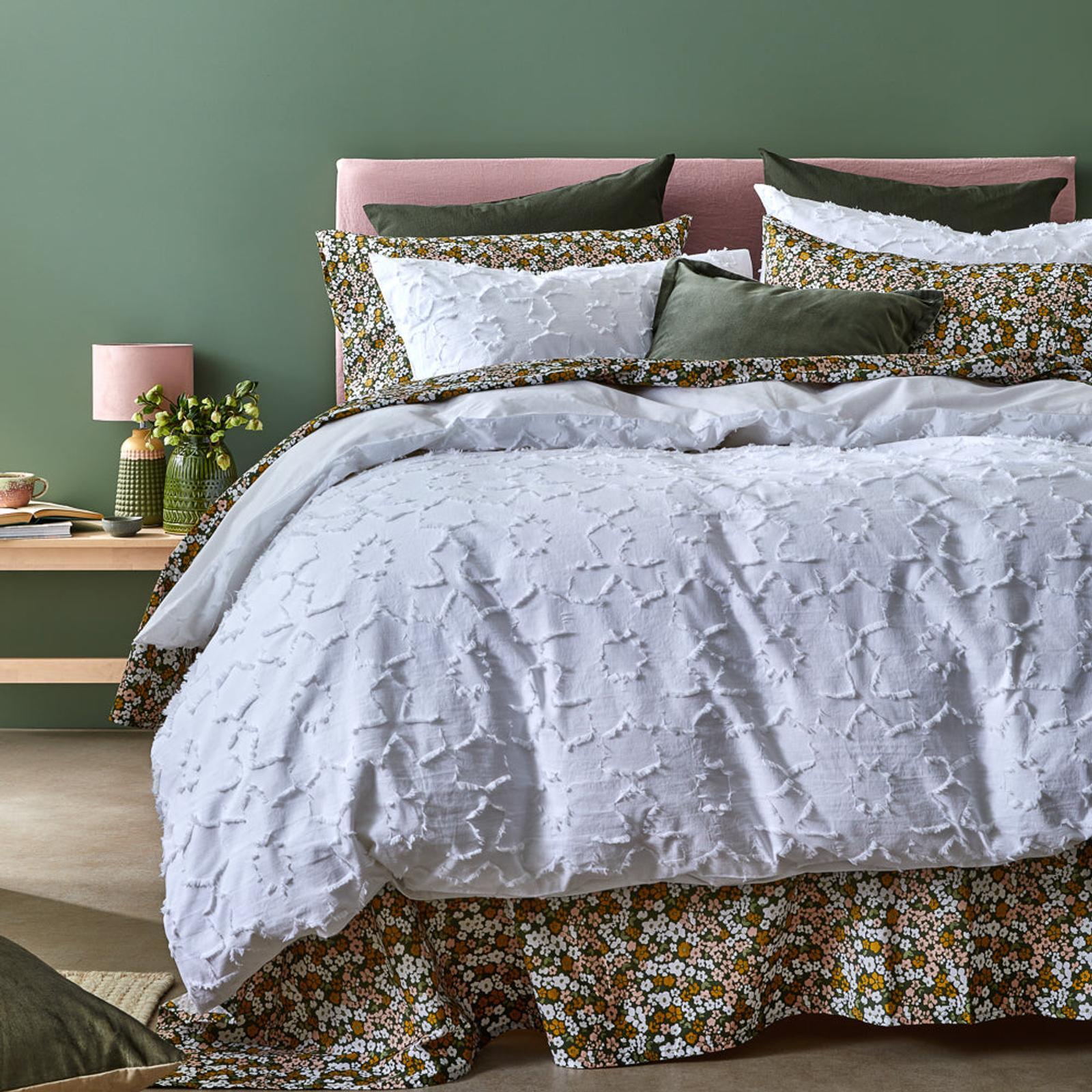 MyHouse Maisie Quilt Cover Set Double Mango - Bunnings Australia