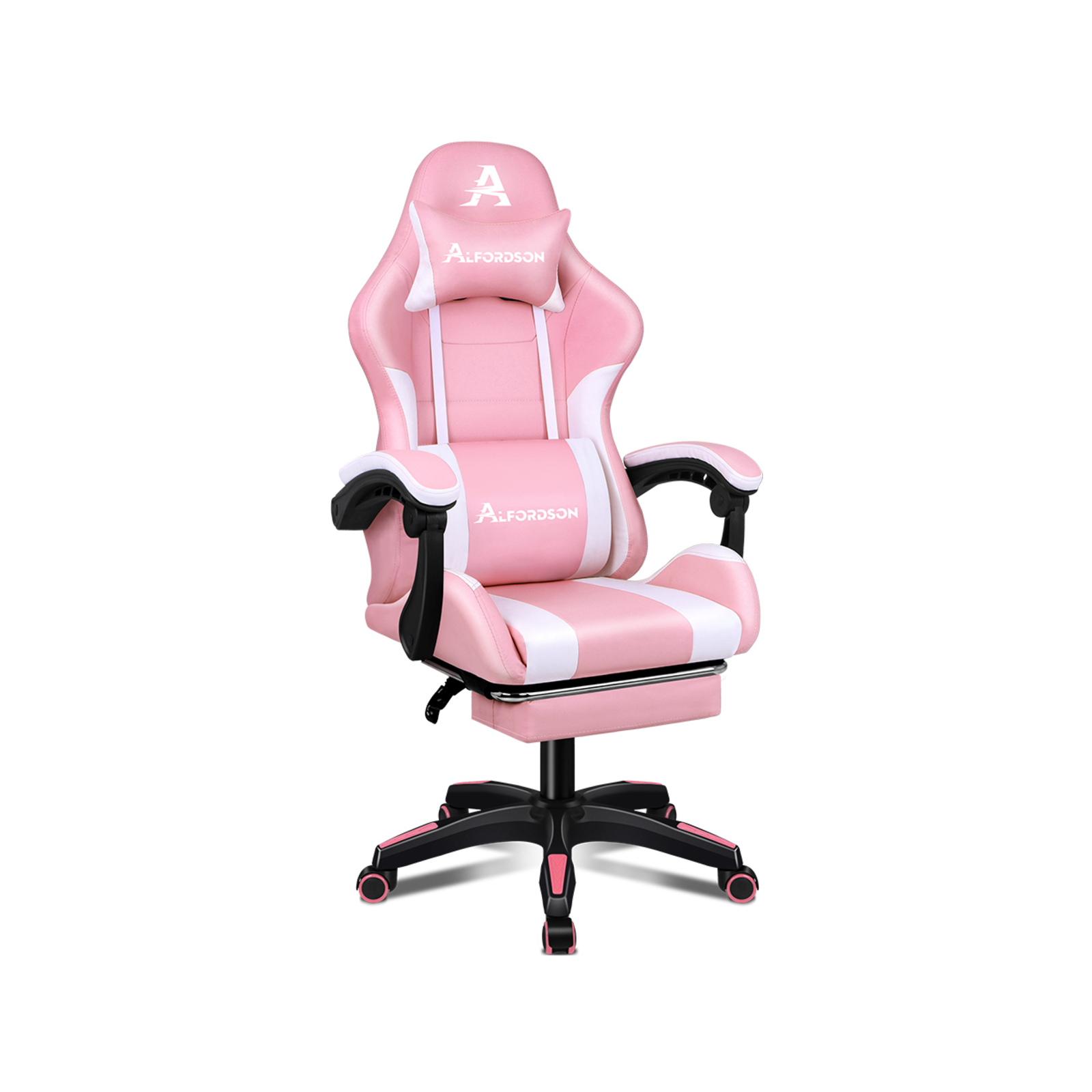 ALFORDSON Gaming Office Chair Pink & White Bunnings Australia