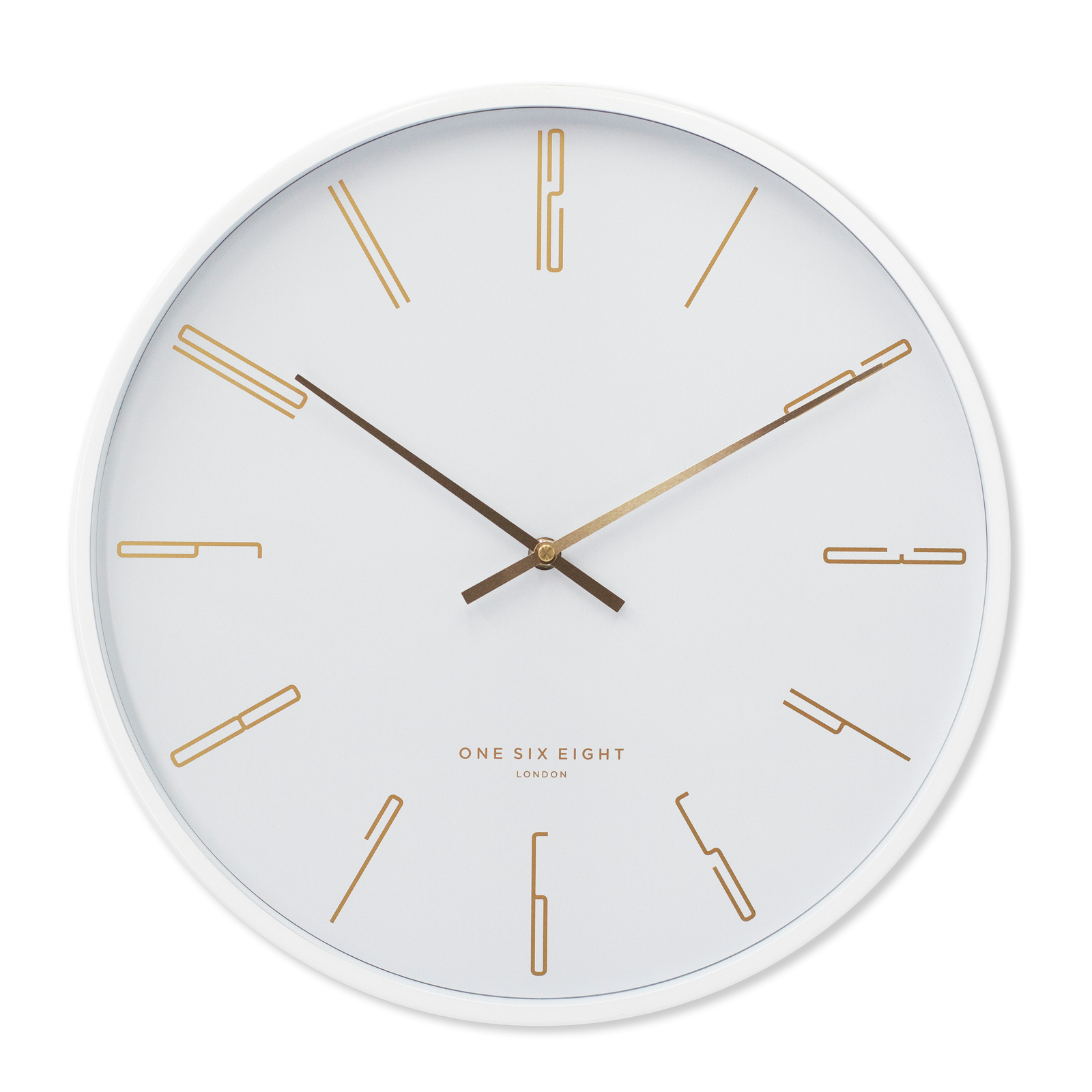 One Six Eight London Maya 40cm White Silent Wall Clock - Bunnings Australia