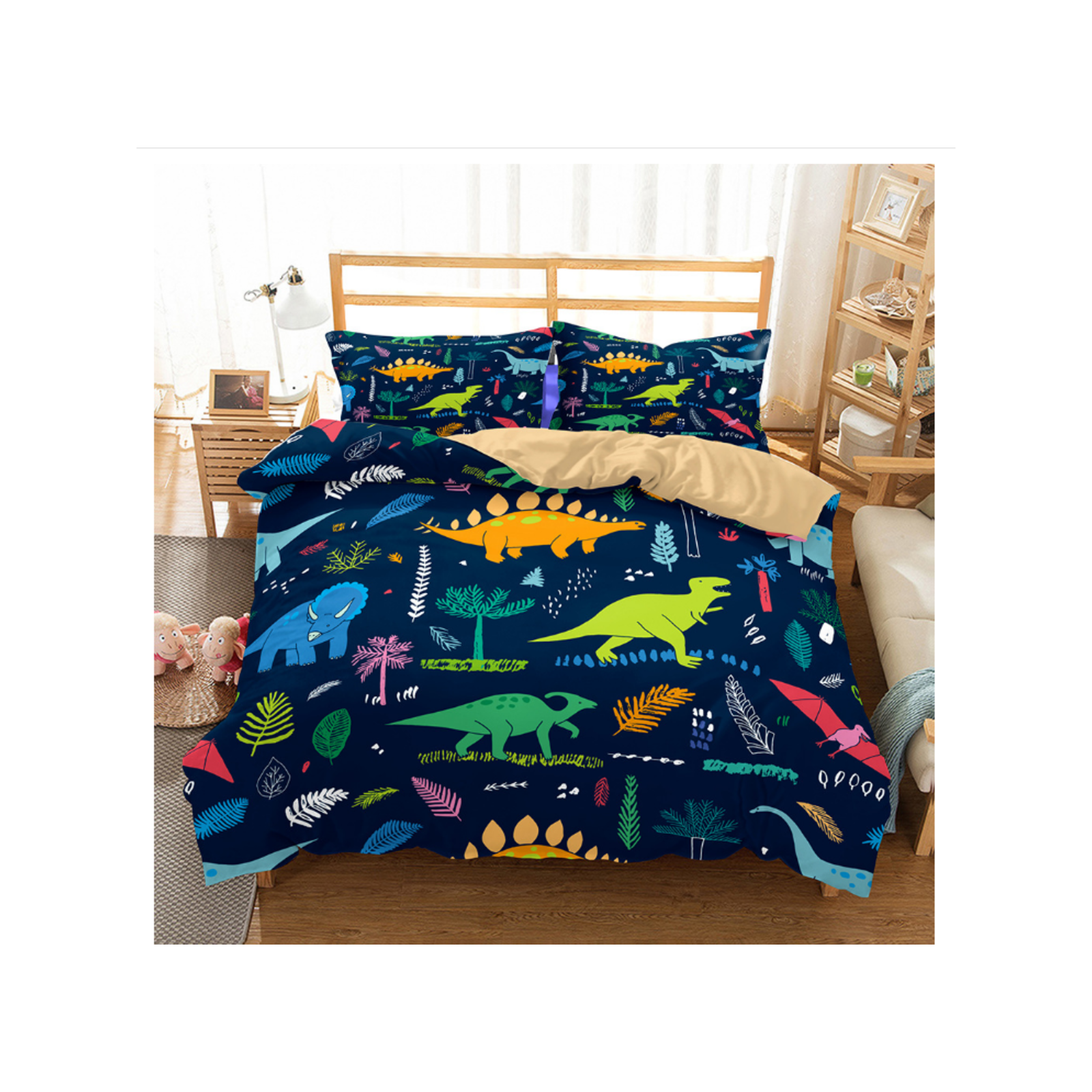 3D Cartoon Dinosaur Quilt Cover Set Bedding Set Pillowcases 104