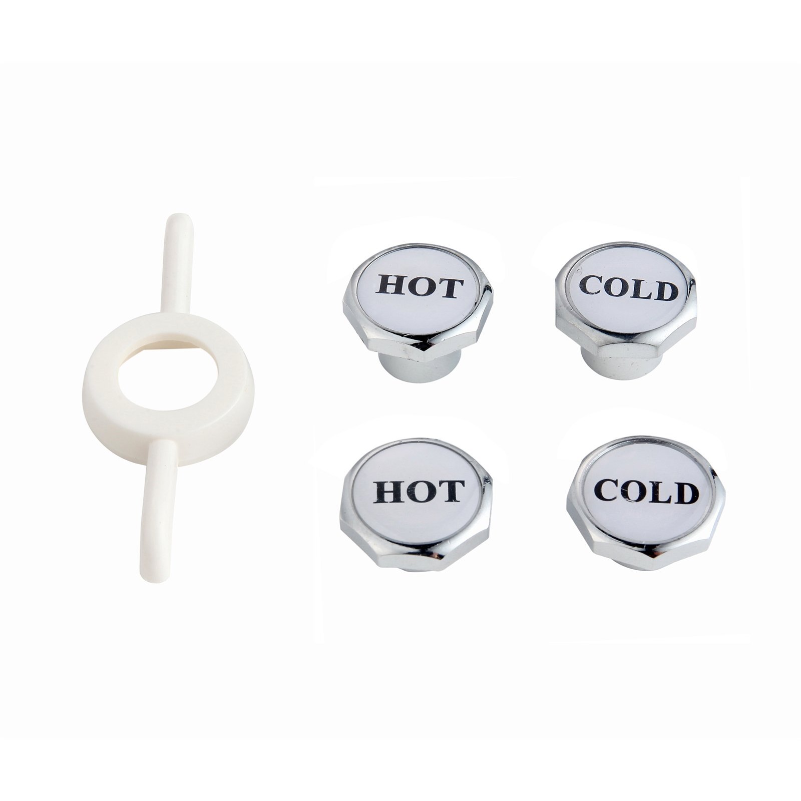 5mm and 10mm Chrome Plated Hot And Cold Tap Buttons Bunnings