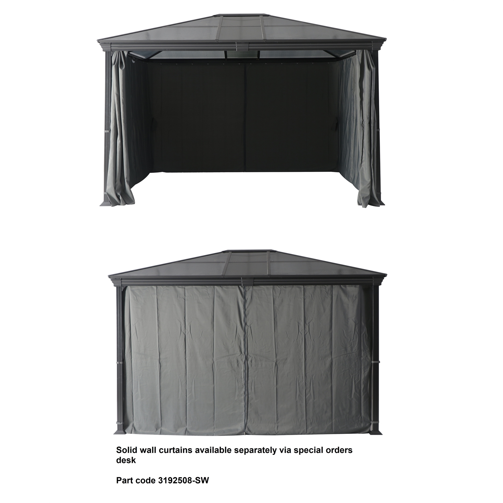 Mimosa 3 x 3.6m Charcoal Palermo Gazebo - Bunnings Australia