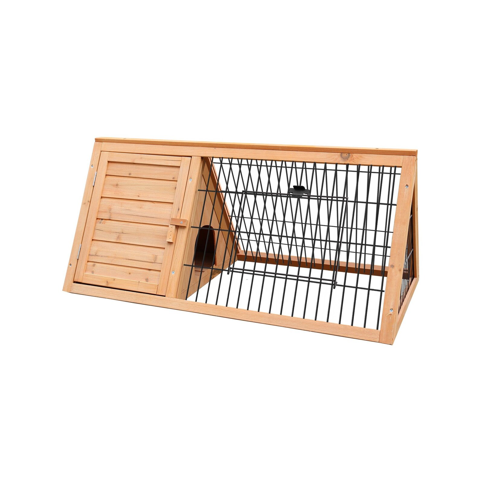 Furtastic Triangle Wooden Rabbit Hutch Bunnings Australia