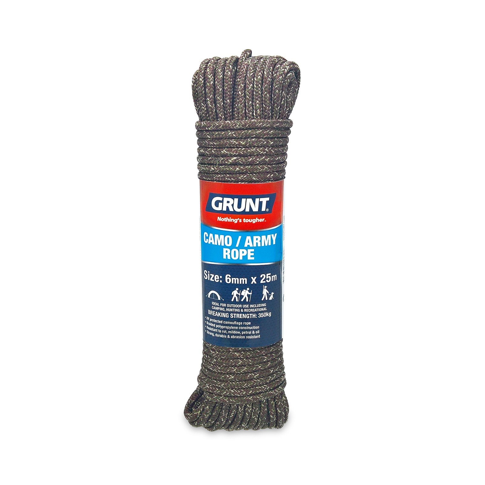 Grunt 6mm x 25m Camo / Army Rope - Bunnings Australia