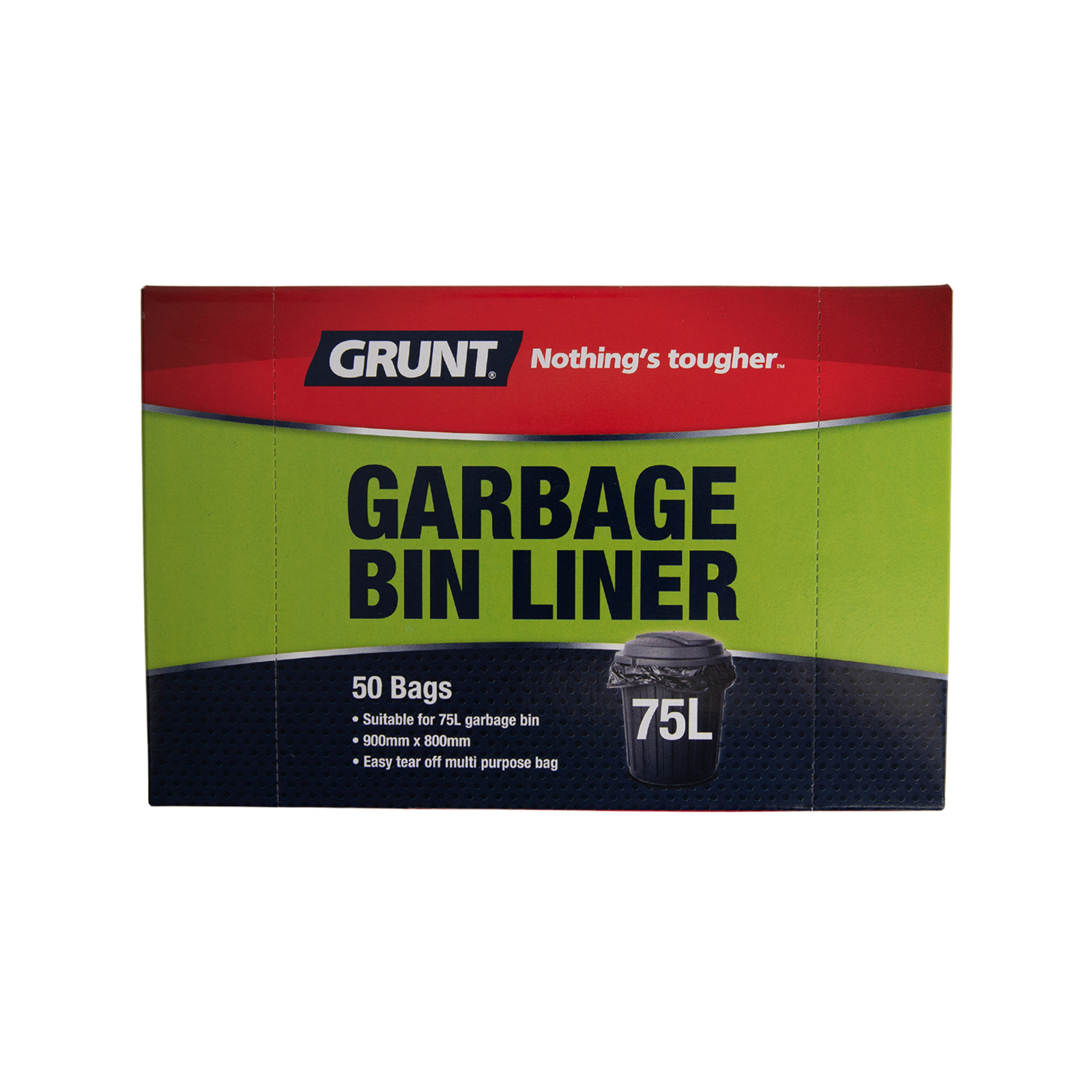 Grunt 900 x 800mm 75L Rubbish Bags 50 Pack Bunnings Australia
