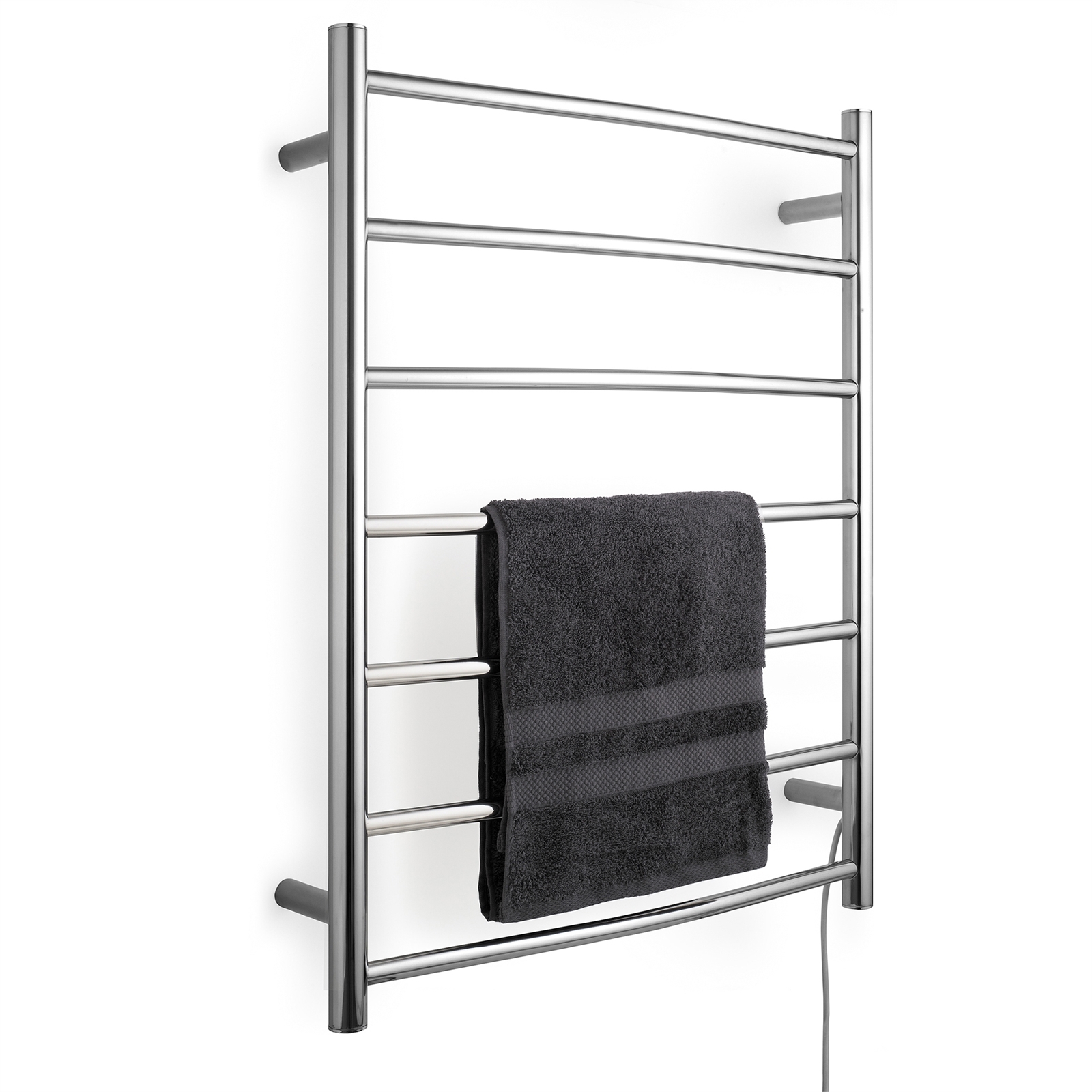 Arlec 7 Bar 70W Stainless Steel Curved Heated Towel Rail - Bunnings New  Zealand
