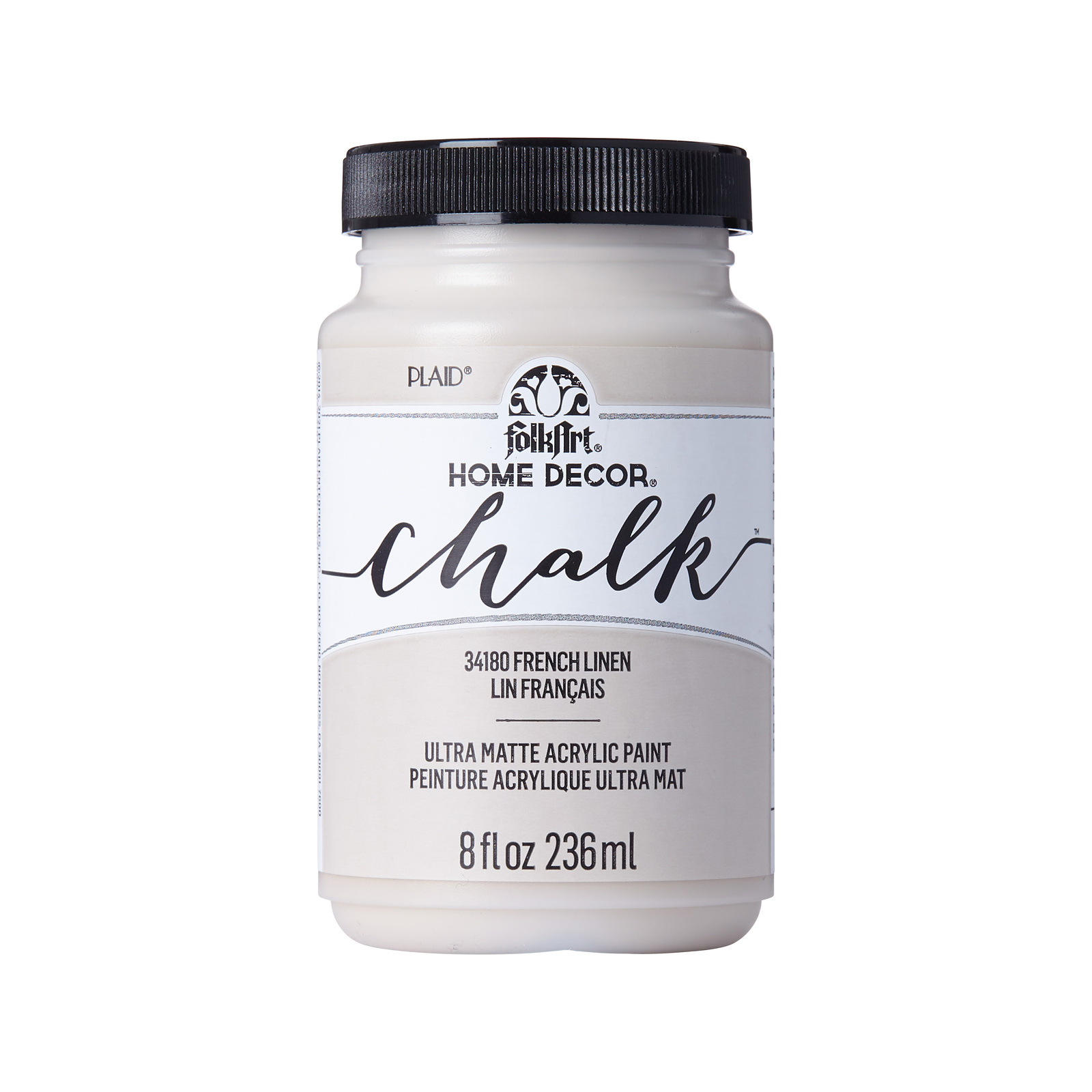 Folk Art 8Oz/237ml French Linen Home Decor Chalk Paint Bunnings New