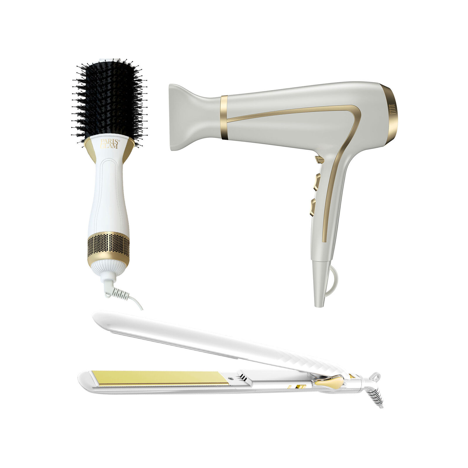 Paris Glam Essentials Set 1 x Hair Dryer 1 x Hair Straightener 1 x