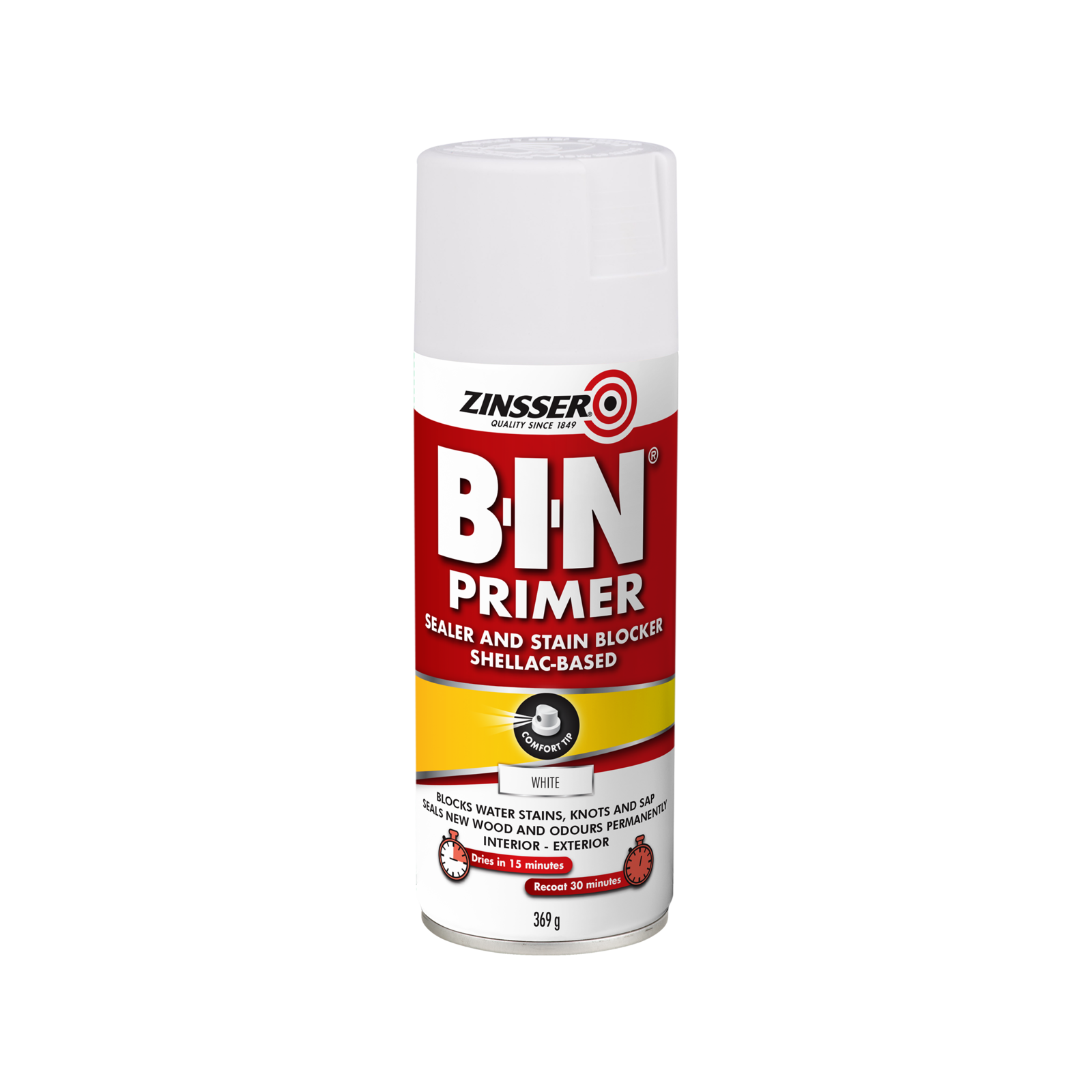 Zinsser 369g BIN Primer Sealer Stain Killer Aerosol Bunnings Australia