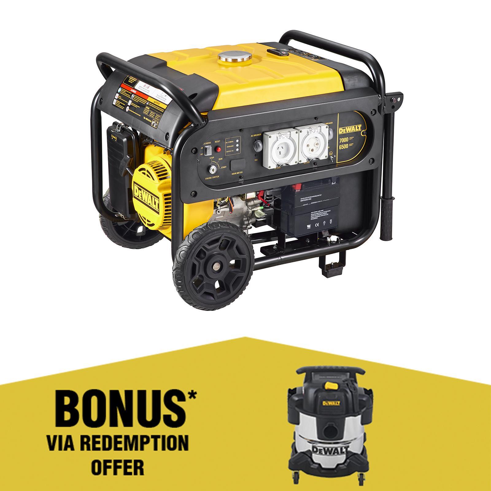 DeWALT 7000W Electric Start Inverter Petrol Generator Bunnings Australia