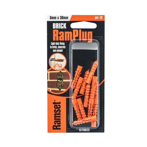 Ramset 6 x 29mm Nylon RamPlug Anchor 12 Pack Bunnings Australia