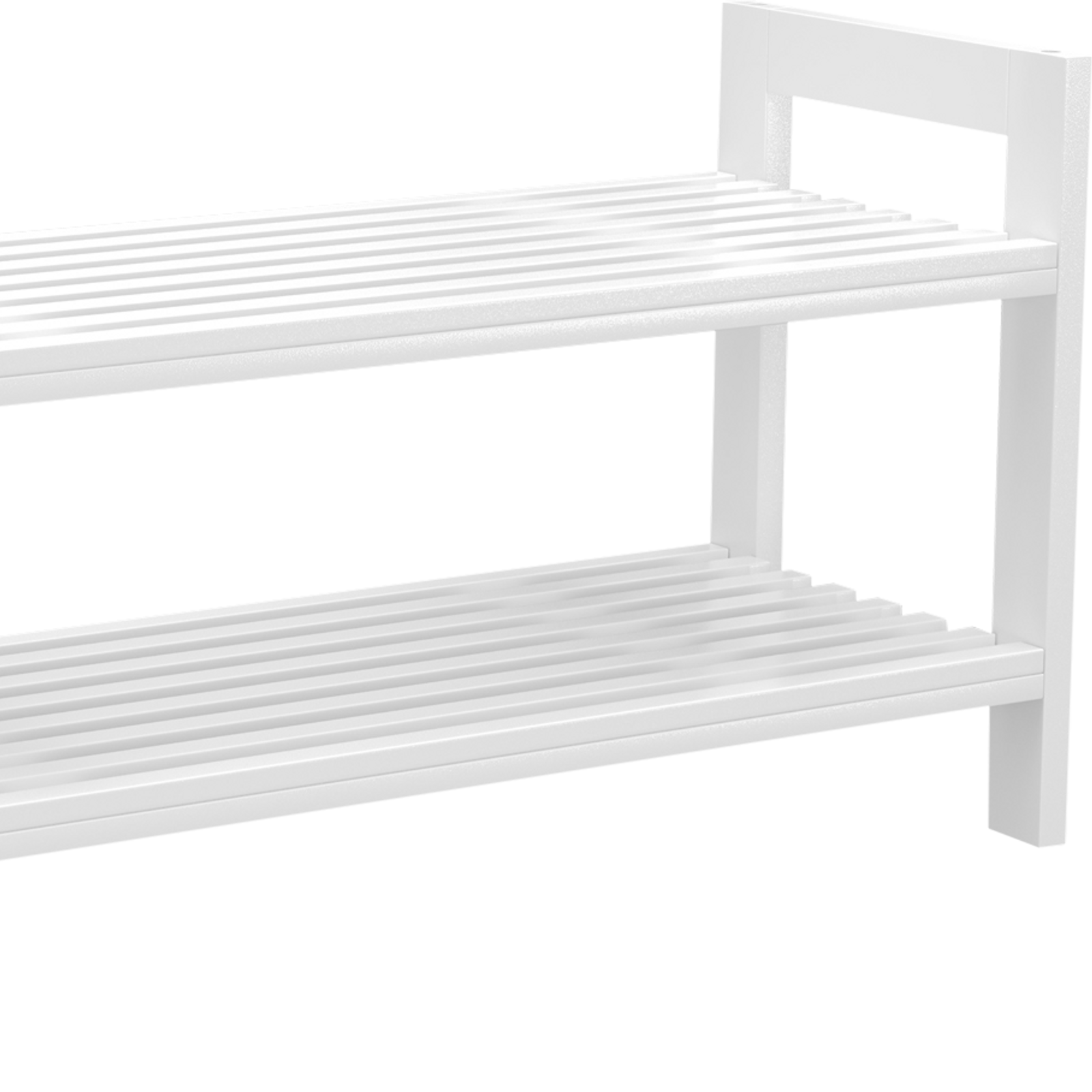 Flexi Storage Living White Bamboo Stackable 2 Tier Shoe Rack Bunnings