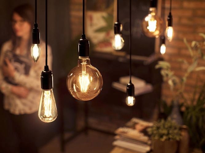 Outdoors with a 7 globe pendant light