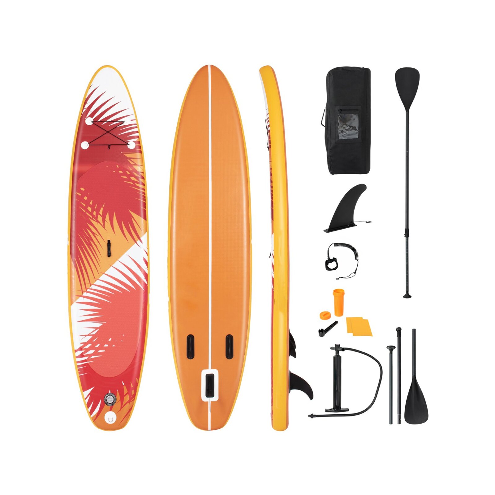 Costway 10.5' Stand Up Paddle Board Inflatable SUP Orange Bunnings