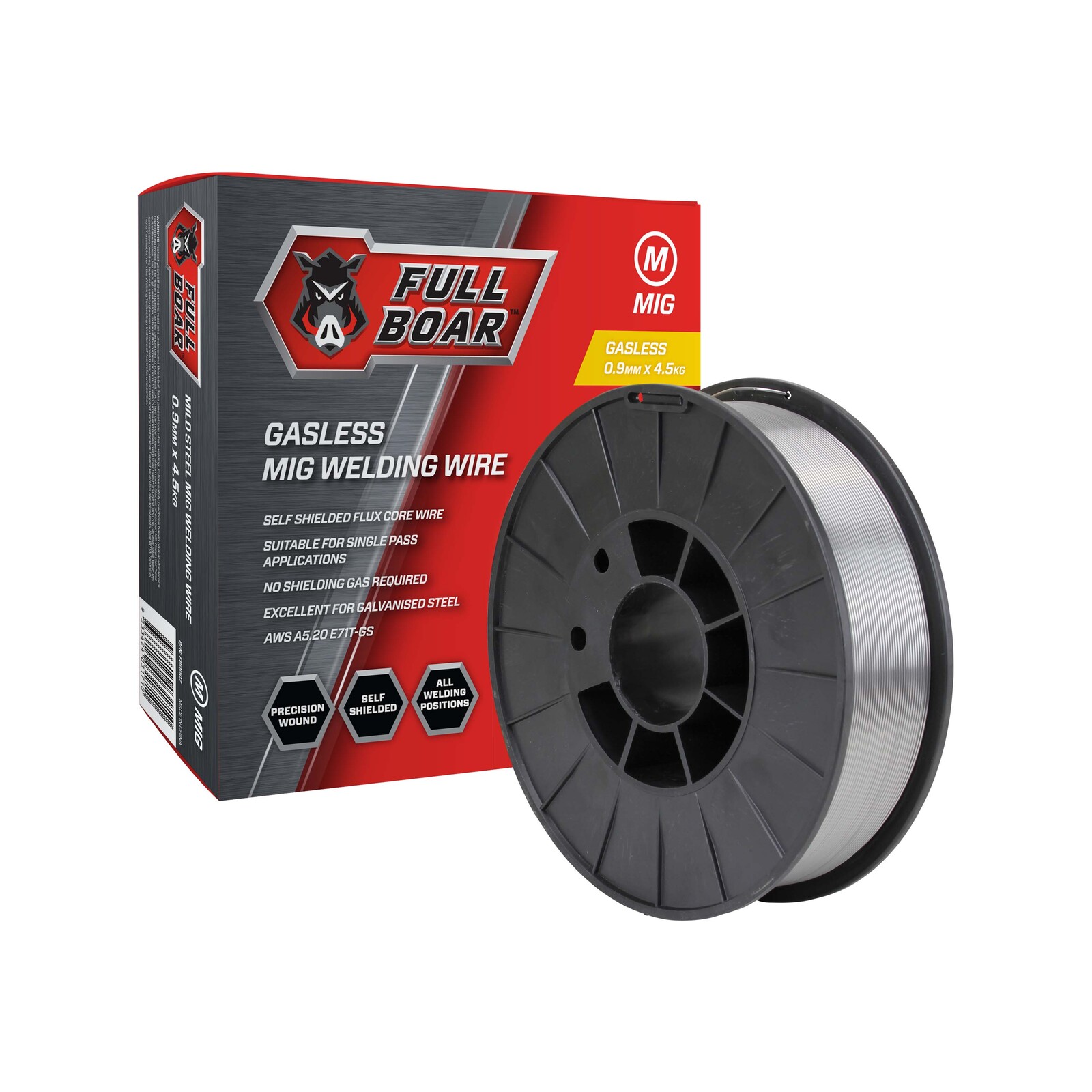 Full Boar 0.9mm x 4.5kg Gasless MIG Wire Bunnings Australia