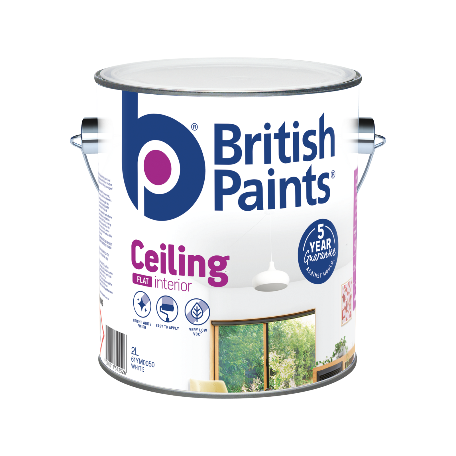 British Paints Flat White Ceiling Paint 2L Bunnings Australia