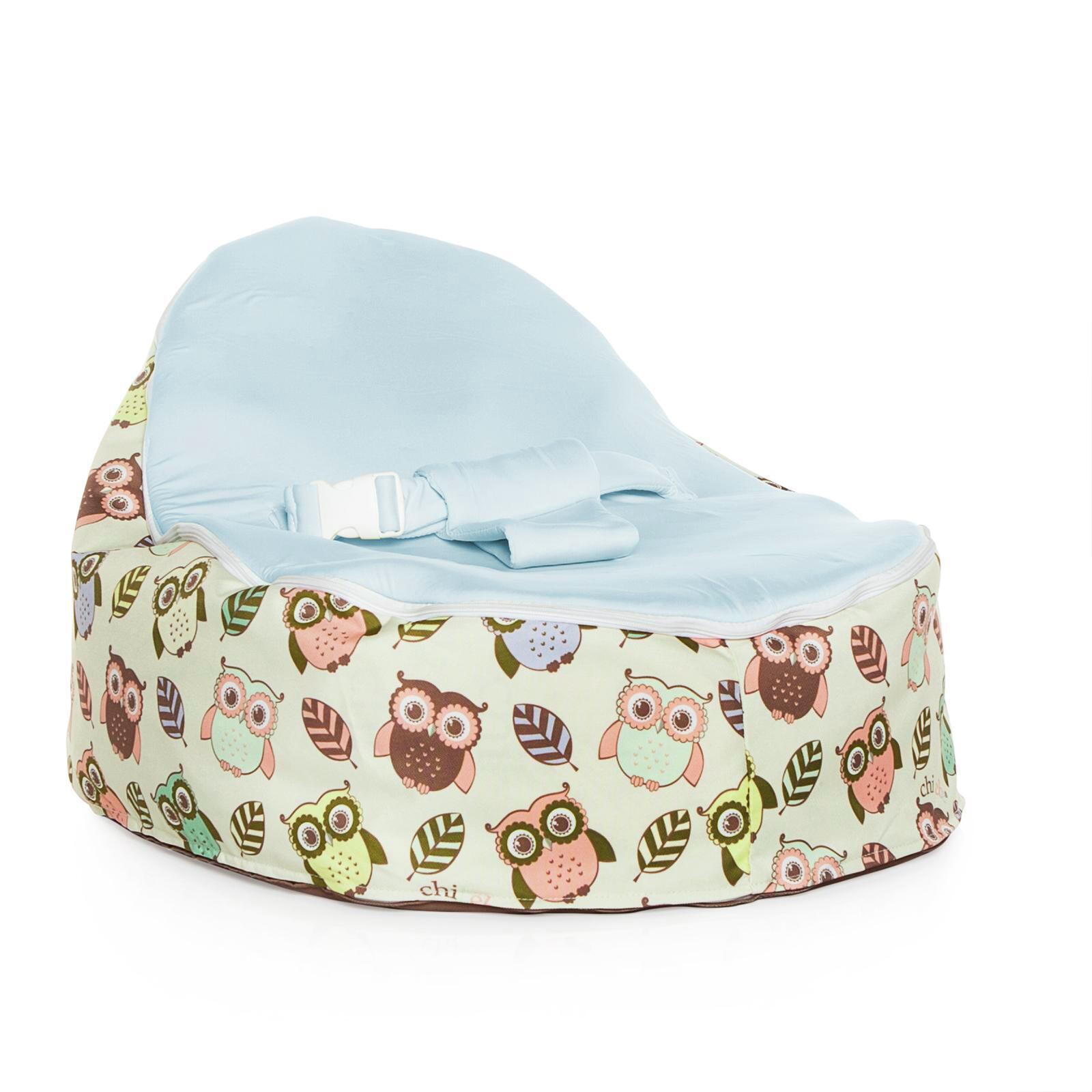 Chibebe Hoot Baby Bean Bag Chair Cover - Blue - Bunnings Australia