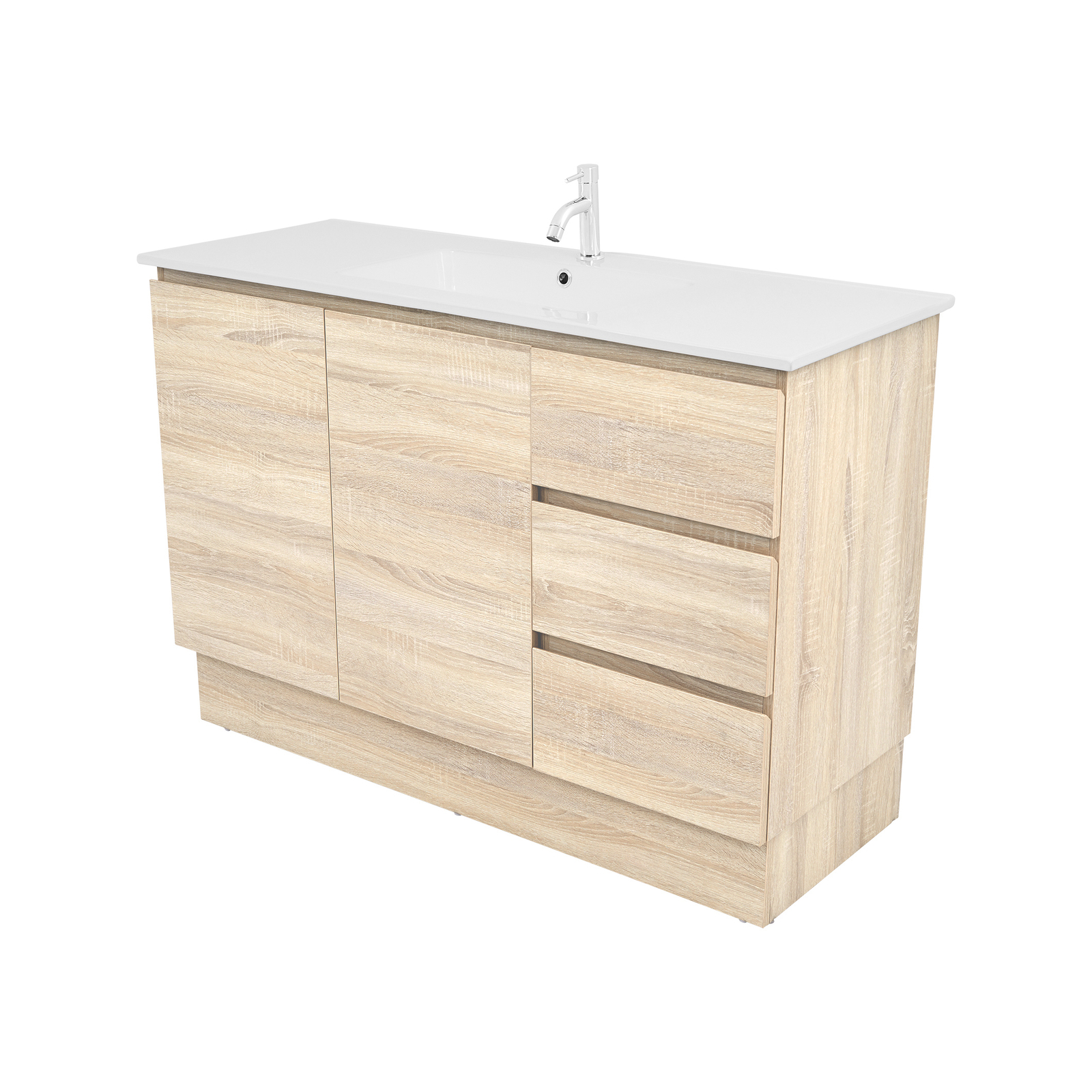 Cibo 900mm Coast Veneer Tonic Full Height Bathroom Vanity - Bunnings ...