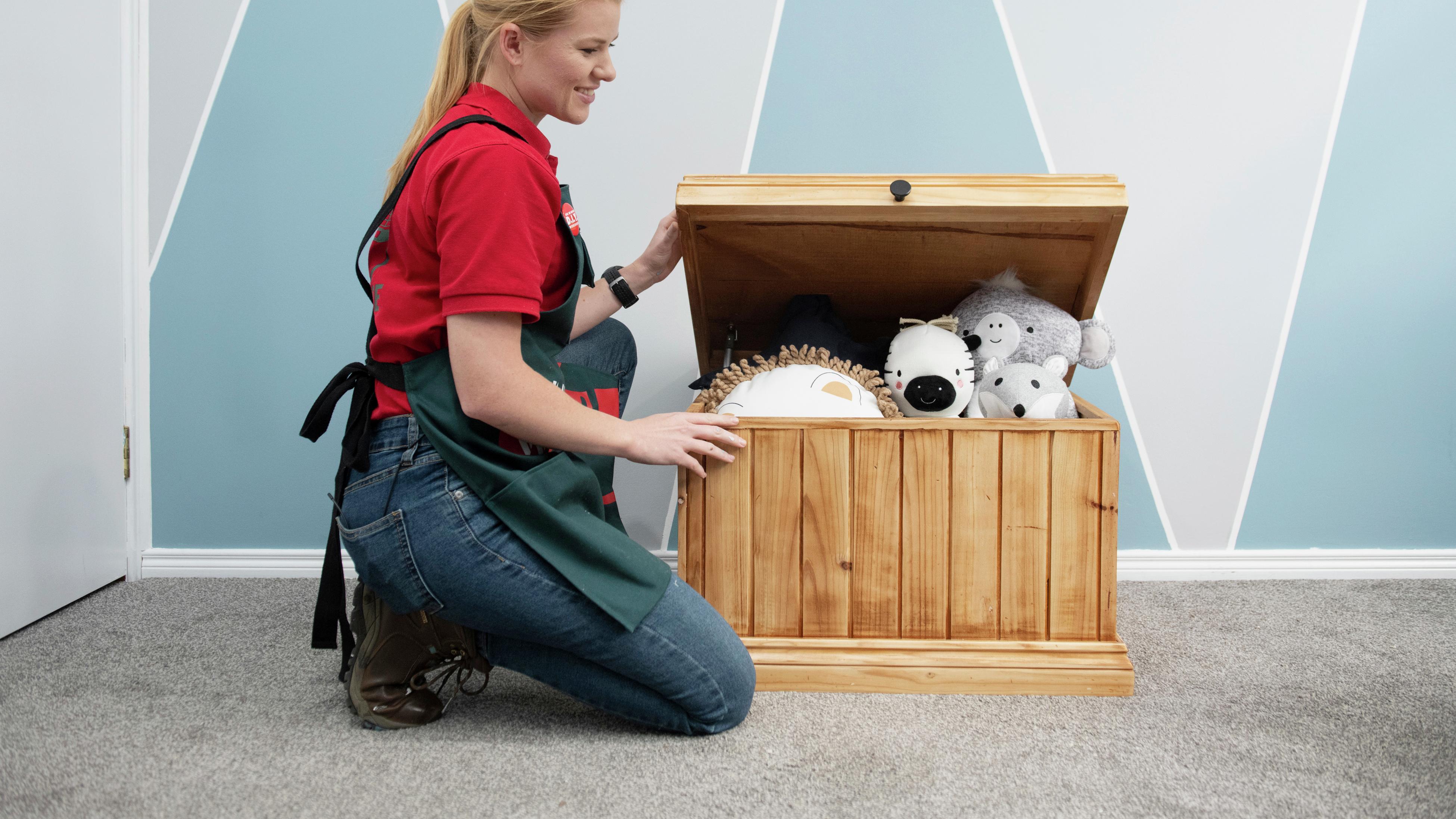 Upcycling A Chest Into A Children s Toybox Bunnings Australia