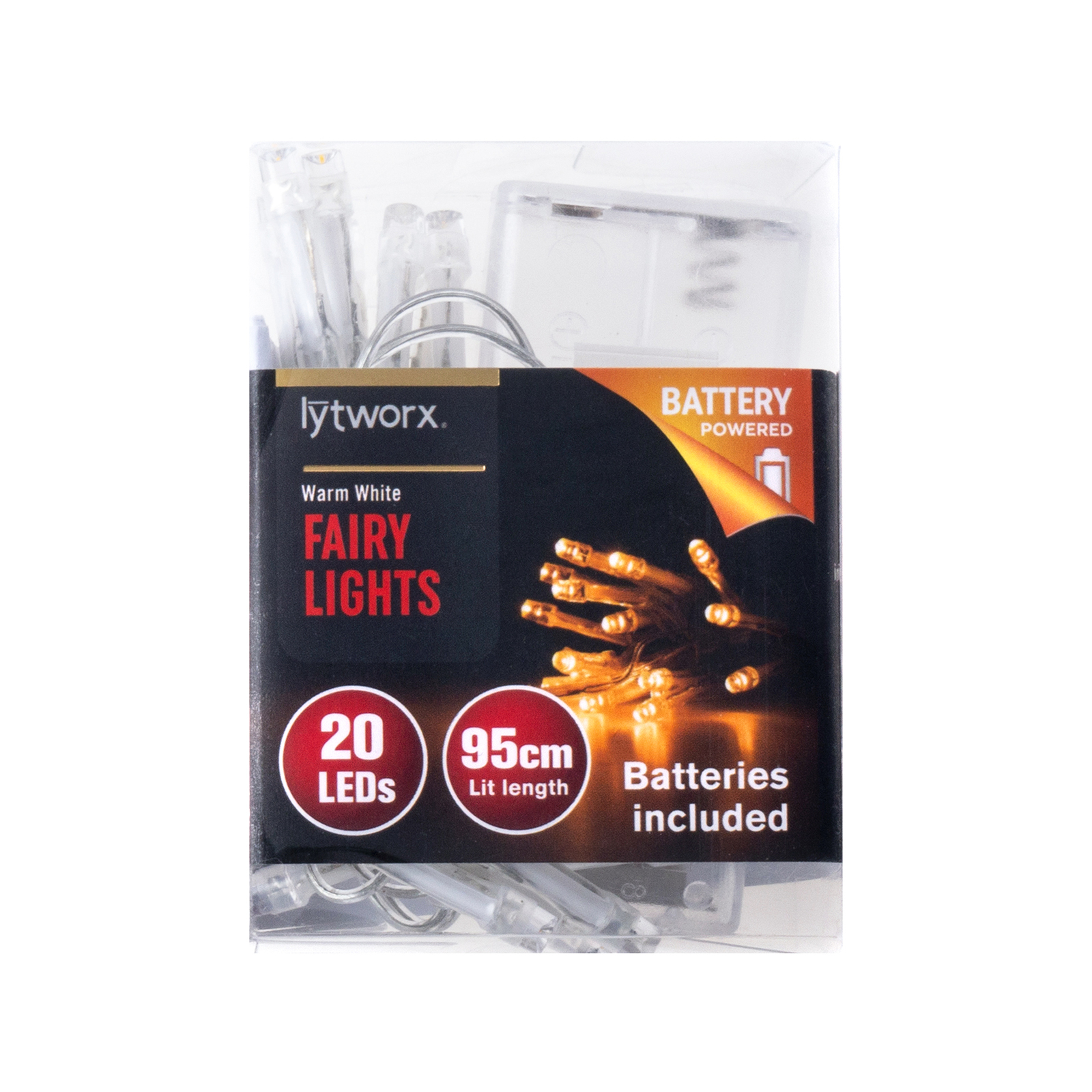 Lytworx 20 LED Warm White Battery Operated Fairy Lights Bunnings