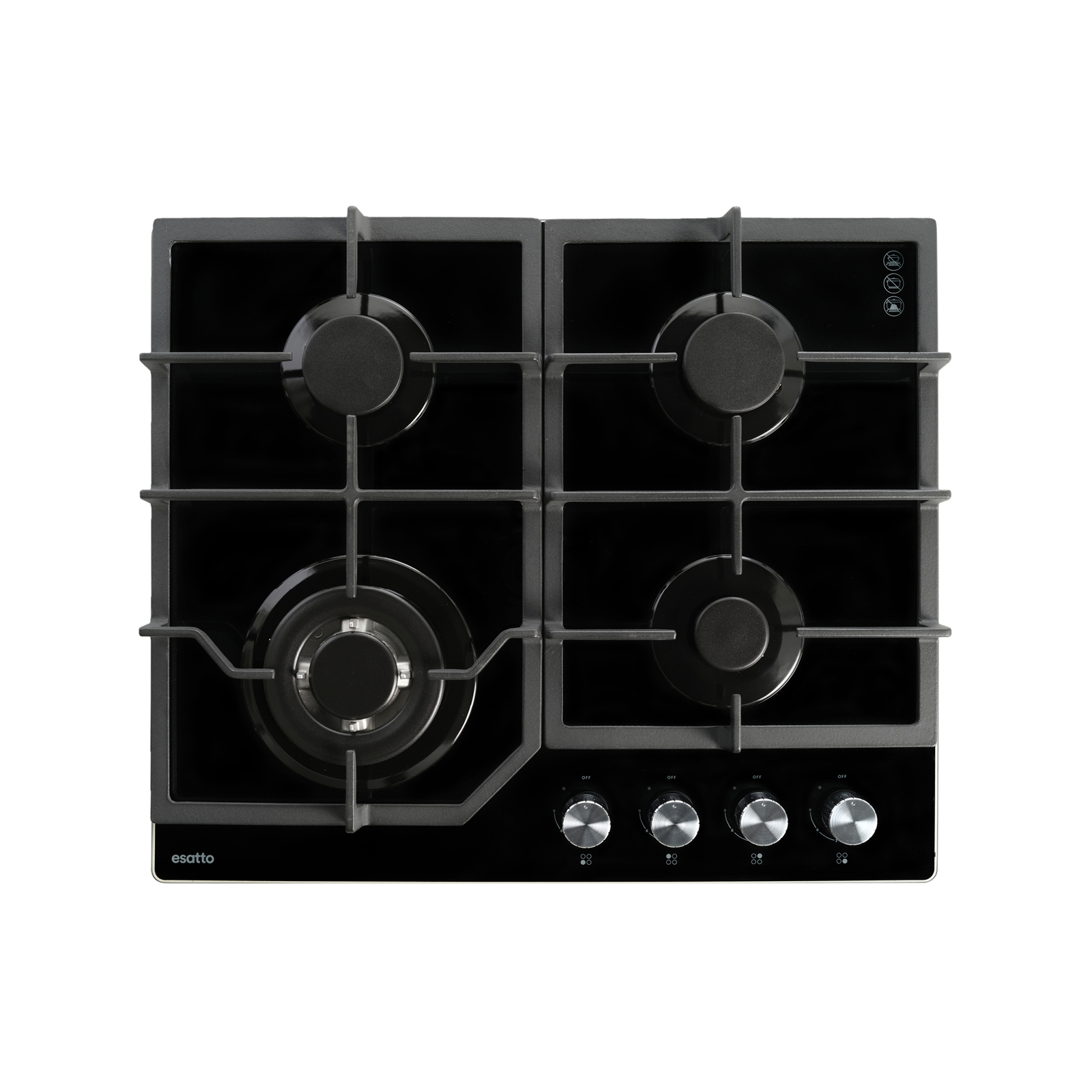 Esatto 60cm Gas On Glass Cooktop With Wok - Bunnings Australia