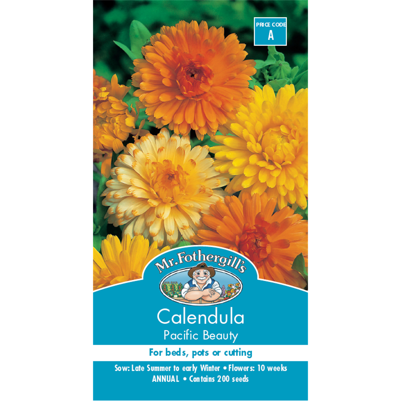 Mr Fothergill's Calendula Pacific Beauty Flower Seed - Bunnings Australia