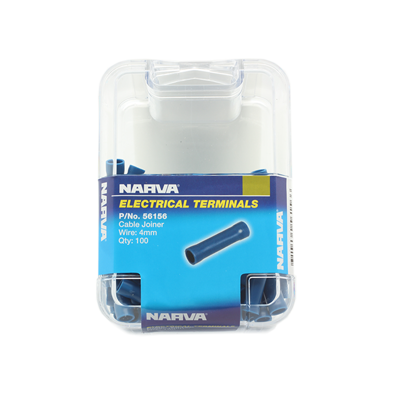 Narva 4mm Blue Electrical Terminal Cable Joiner 100 Pack Bunnings
