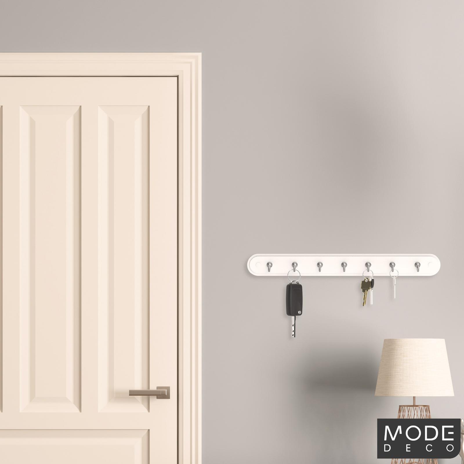 MODE 7 Chrome Hooks On White Board Key Rack Bunnings Australia