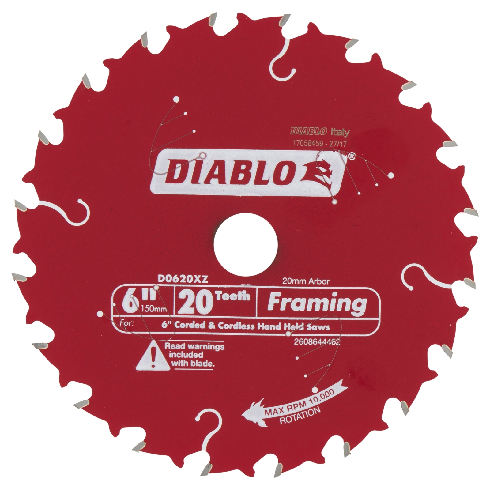 Diablo 150mm 20 Teeth General Purpose Cordless Circular Saw Blade
