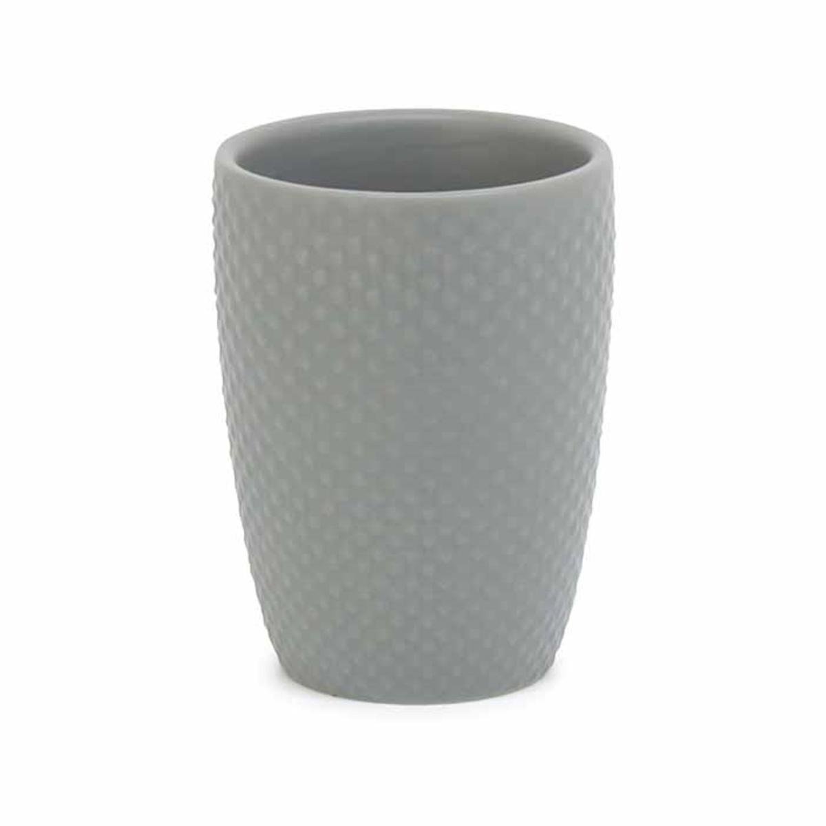 Salt & Pepper Emboss Tumbler/toothbrush Holder 8x11cm Cloud Ceramic