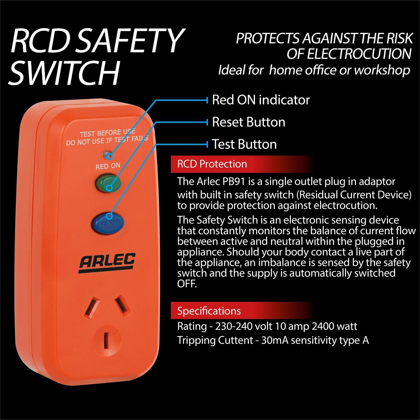 Arlec Single Outlet Safety Switch Bunnings Australia