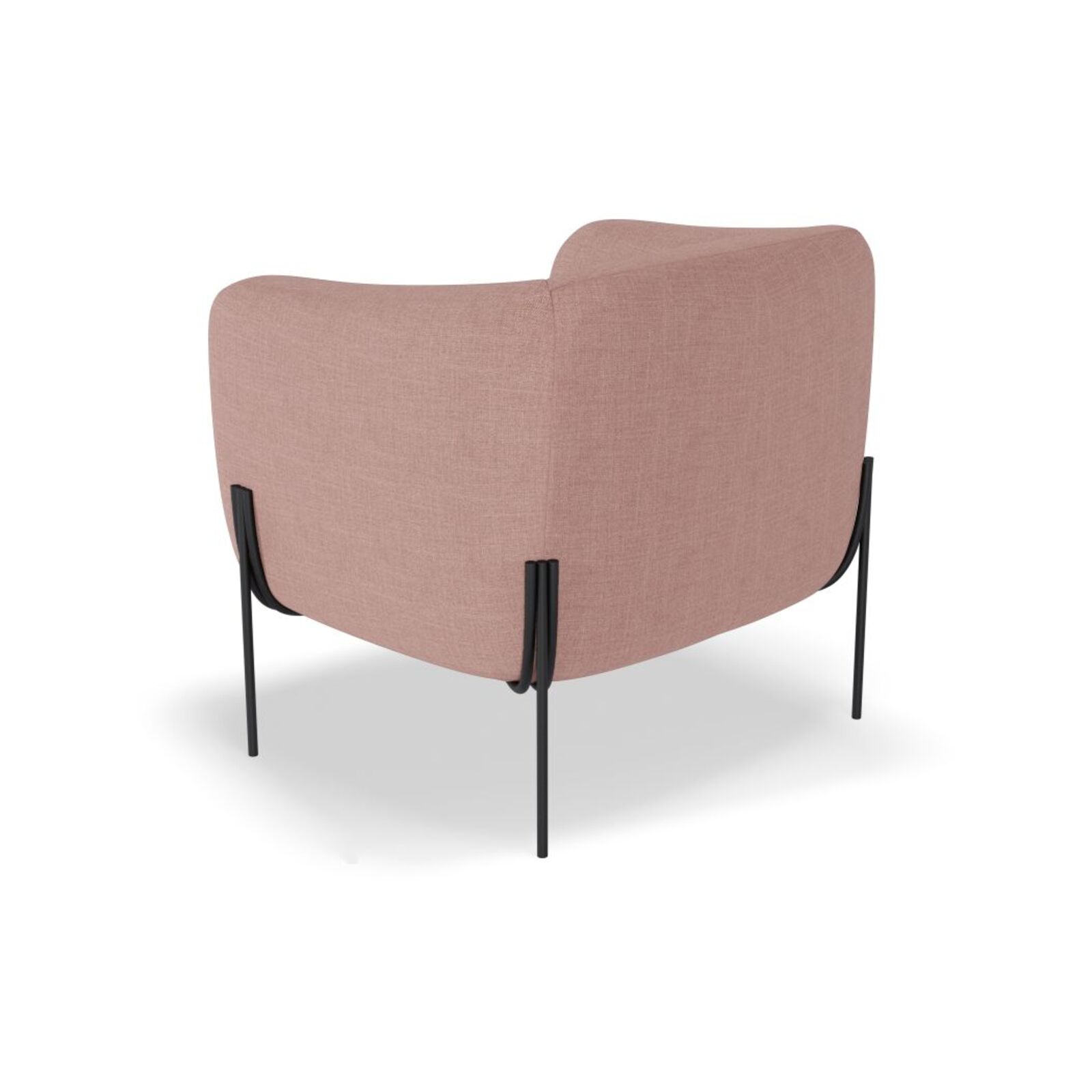 Belle Blush Pink Armchair Brushed Matt Bronze Legs Bunnings Australia