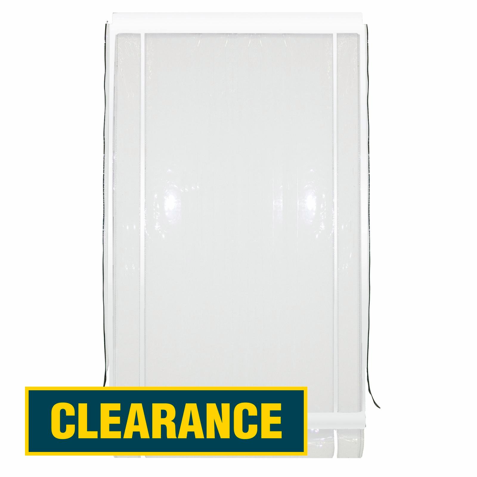 Bistro Blinds 90 x 240cm 0.75mm Clear with White Trim PVC Outdoor Bistro Blind Bunnings Australia