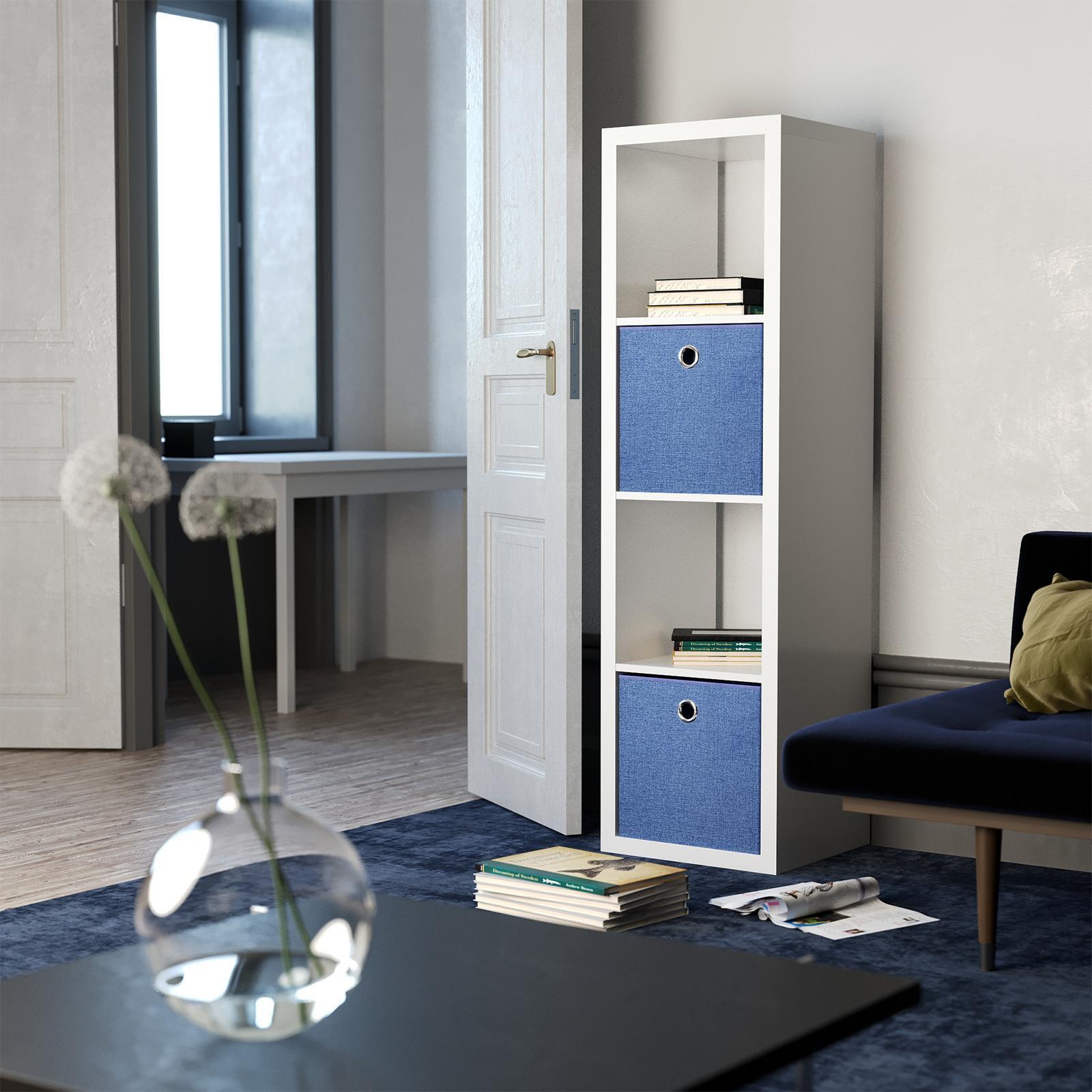 Flexi Storage Clever Cube 1 x 4 Storage Unit White Bunnings Australia