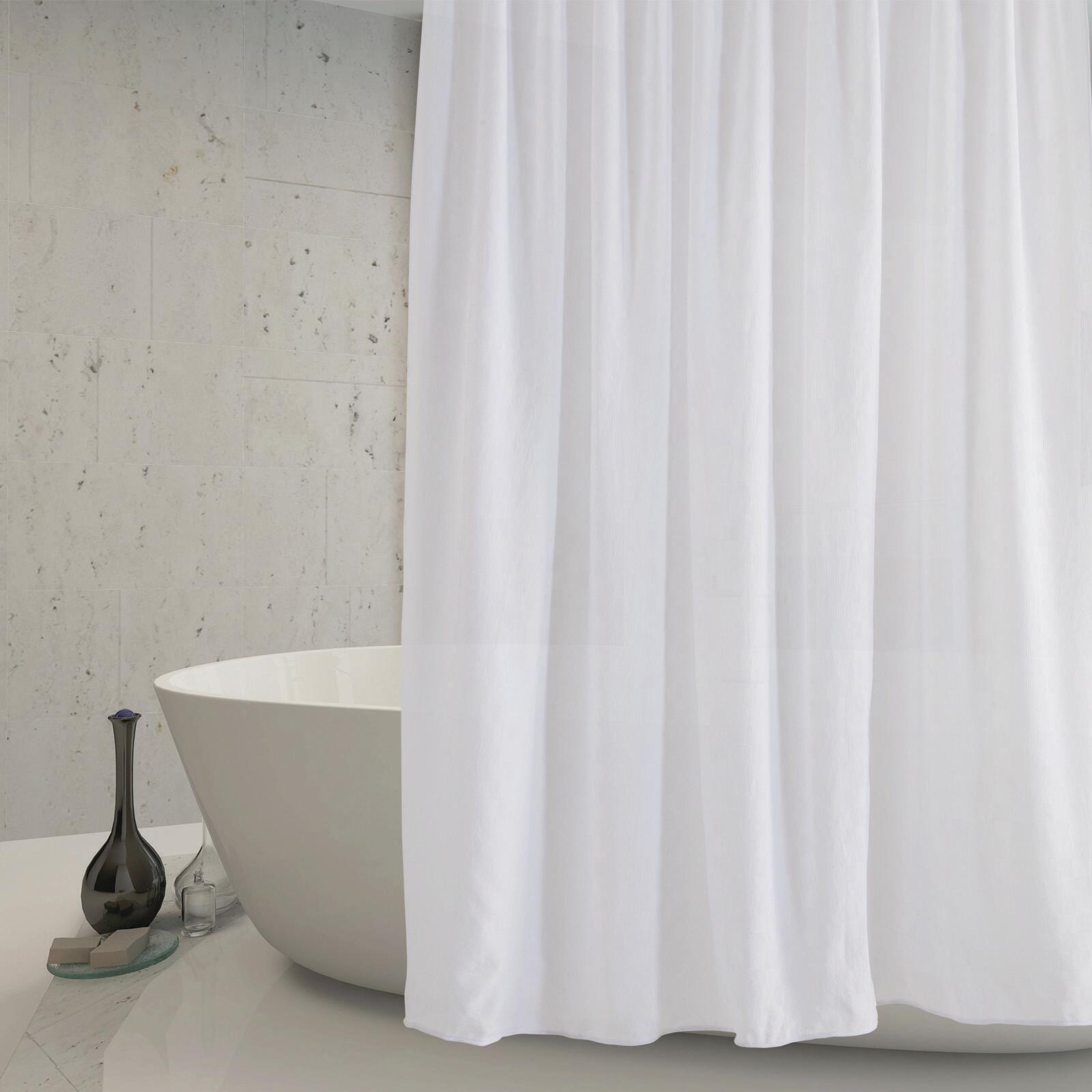 Barelli 180 x 210cm White Polyester Shower Curtain Bunnings Australia