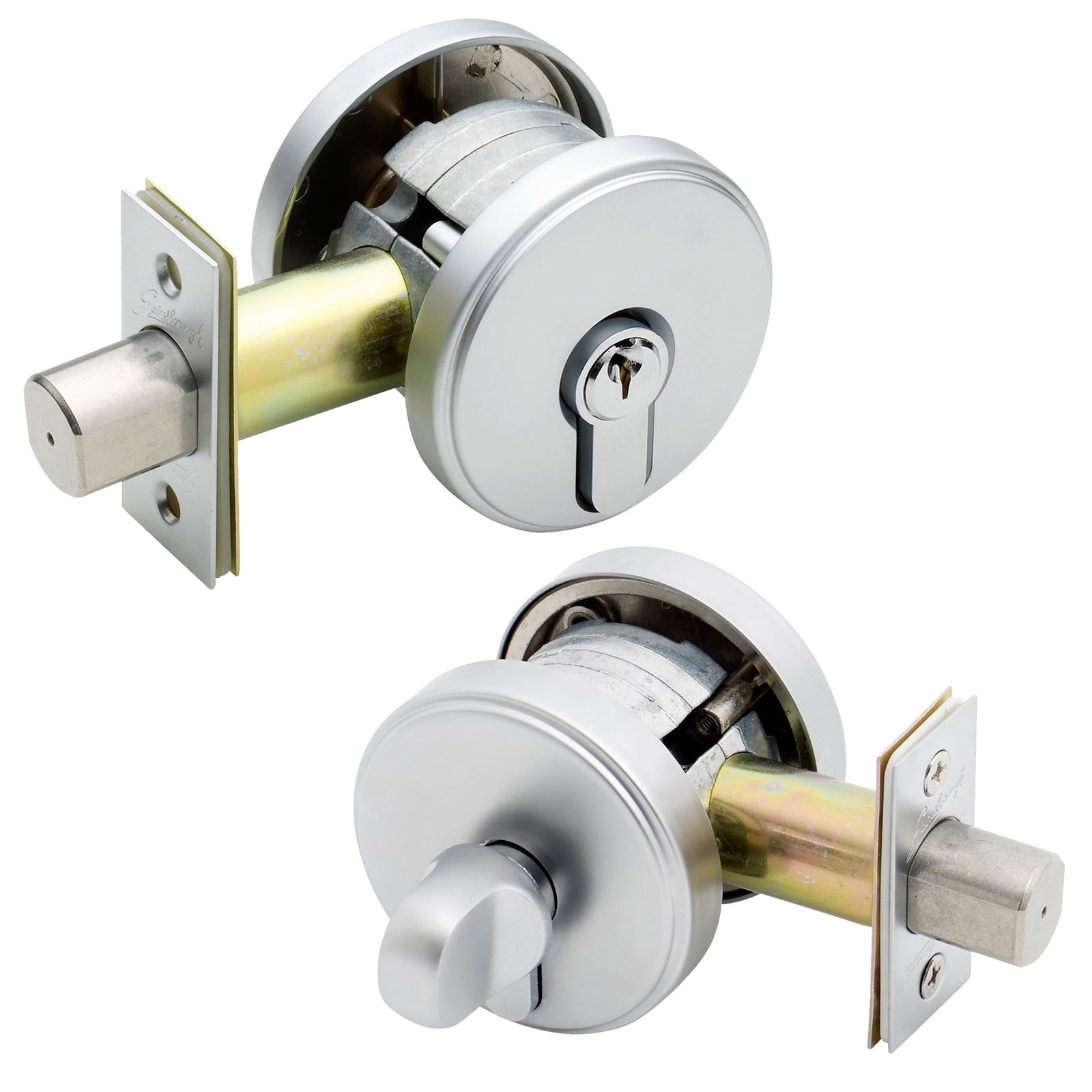 Gainsborough Satin Chrome G2 Series Single Cylinder Stepped Round Deadbolt Bunnings Australia