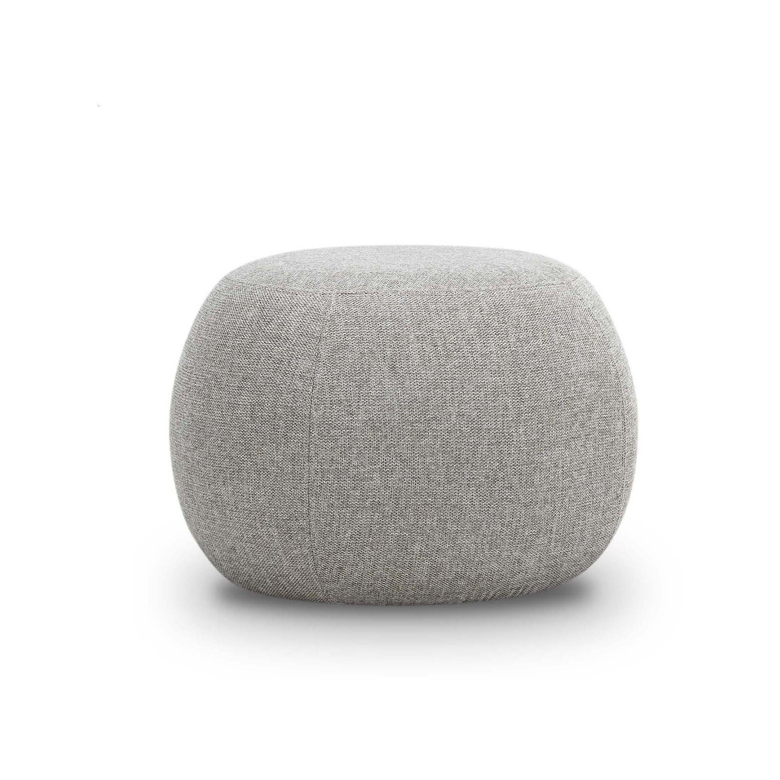 Venus Light Grey Round Ottoman Pouf - Bunnings Australia
