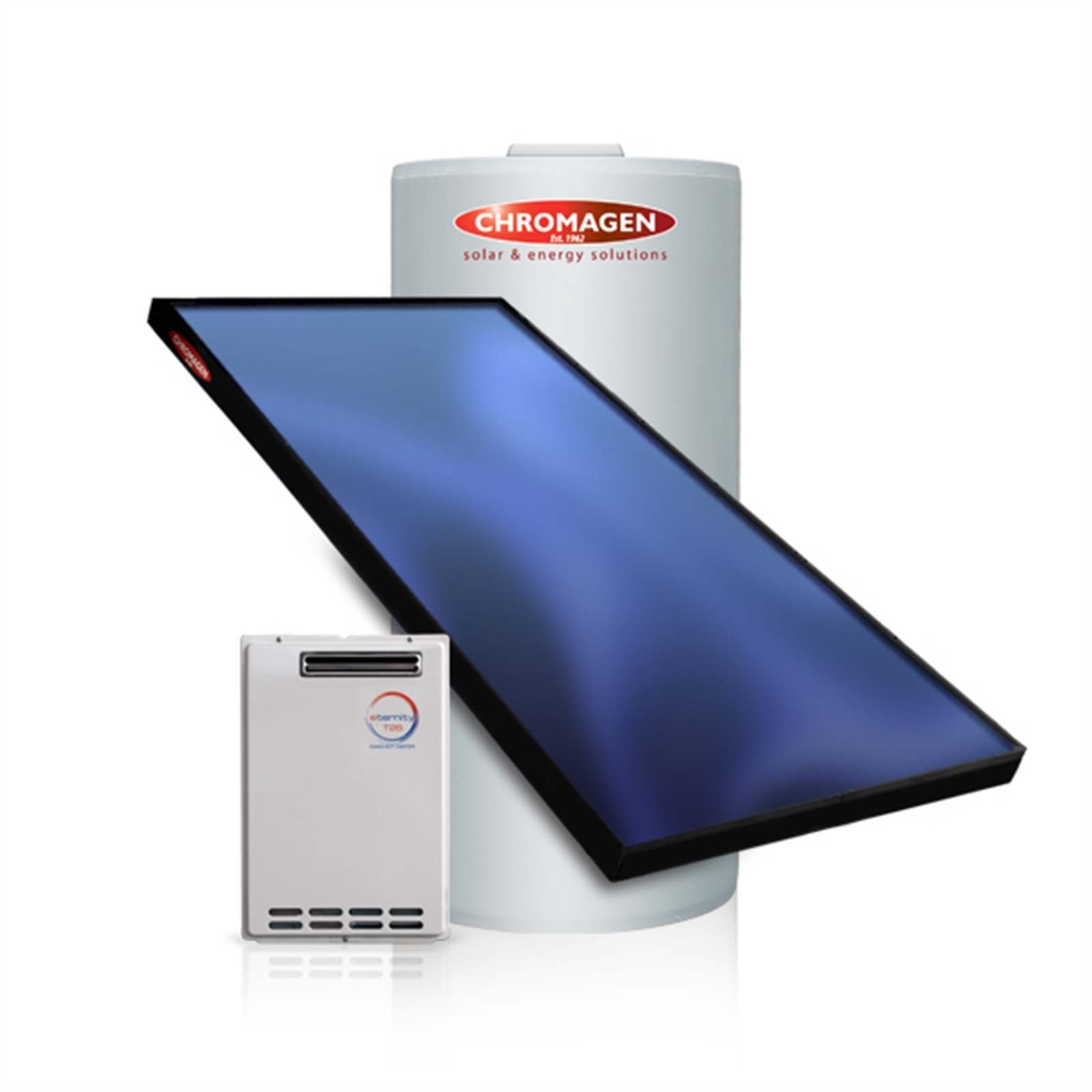 Chromagen NG 300L Tank + Backup T20L SplitLine Solar Hot Water System