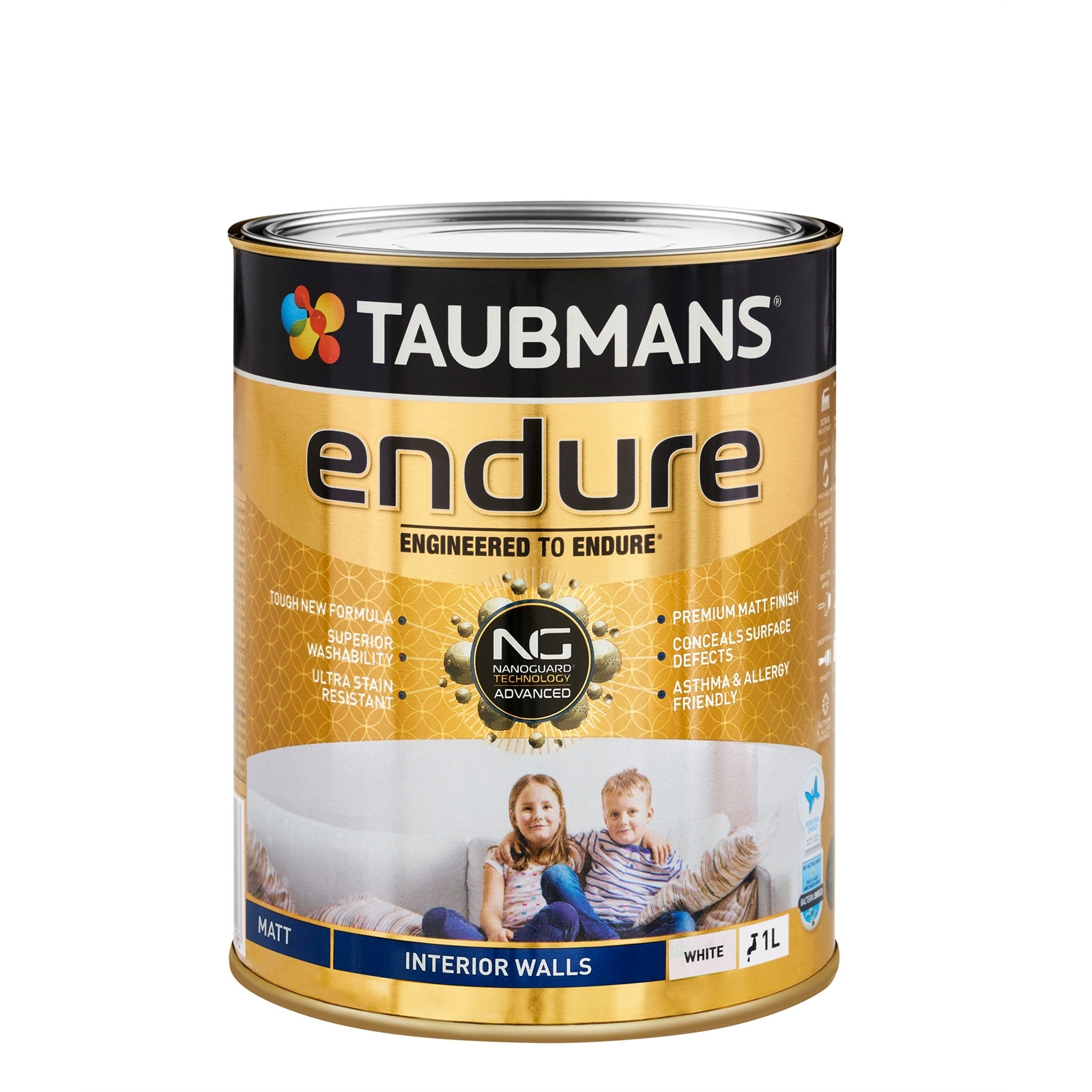 Taubmans 1L White Matt Endure Interior Wall Paint Bunnings Australia