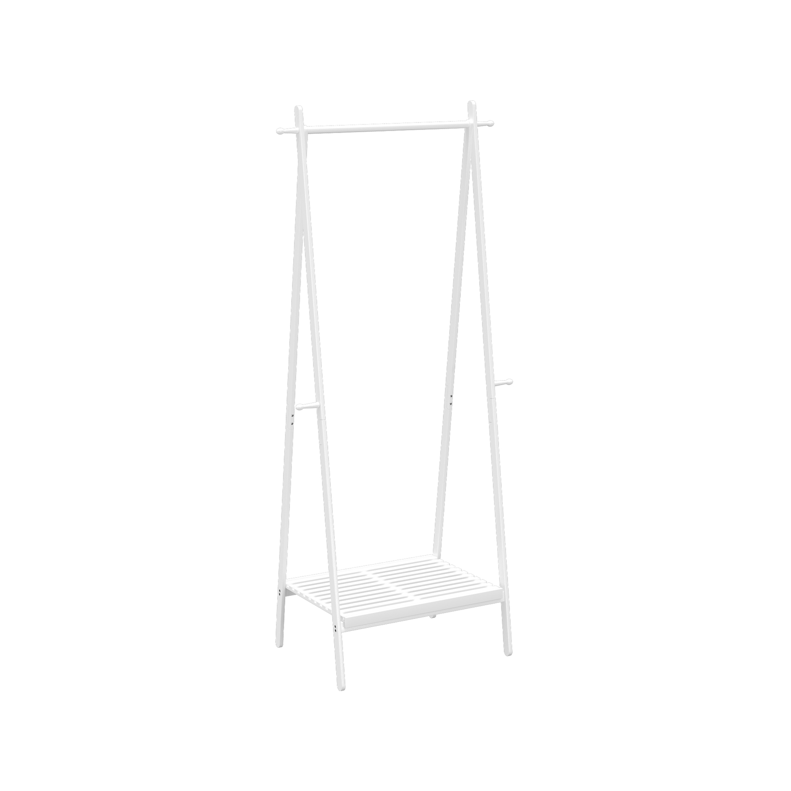 Flexi Storage Living White Bamboo Foldable Garment Rack Bunnings Australia