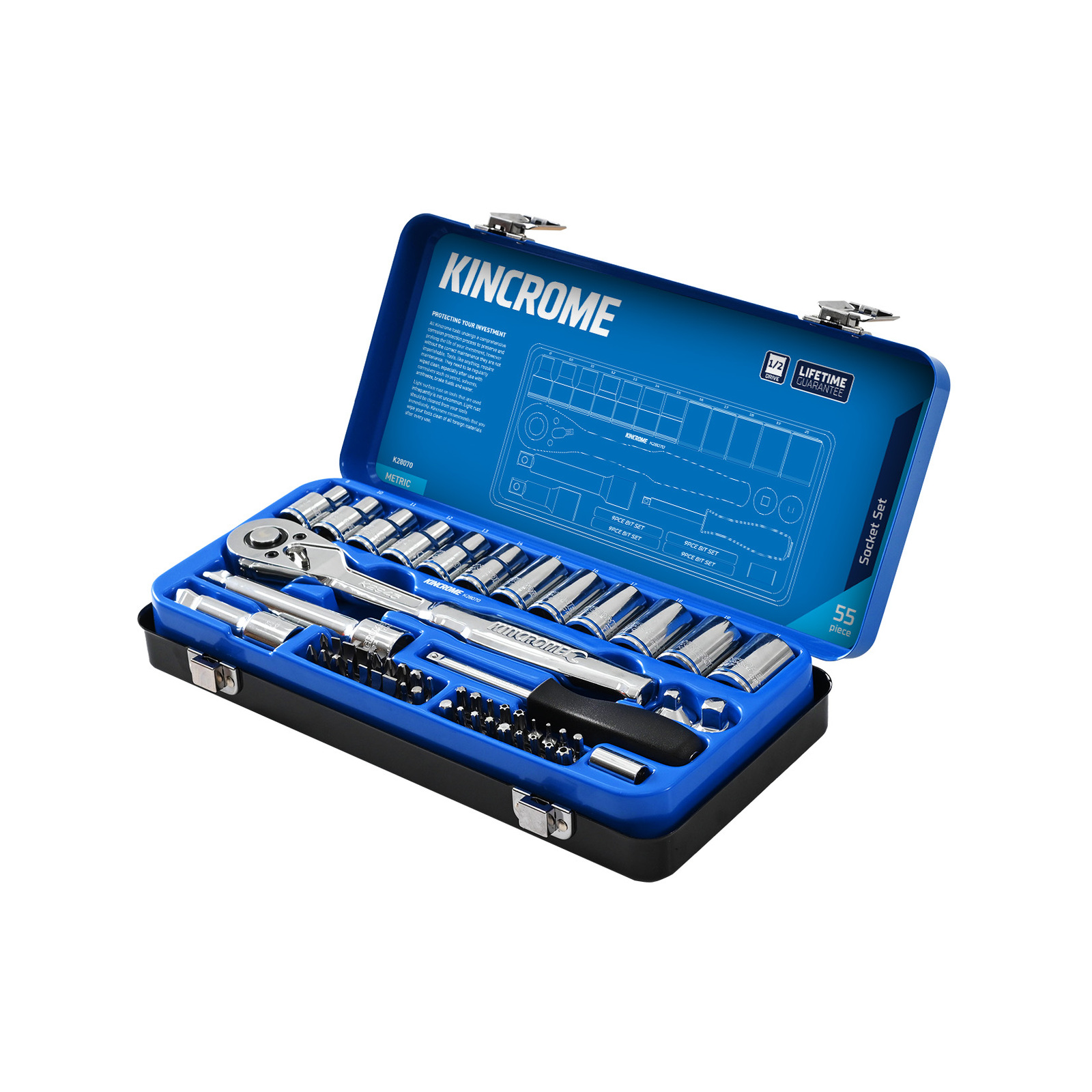 Kincrome 55 Piece 1/2" Drive Metric Socket Set Bunnings Australia