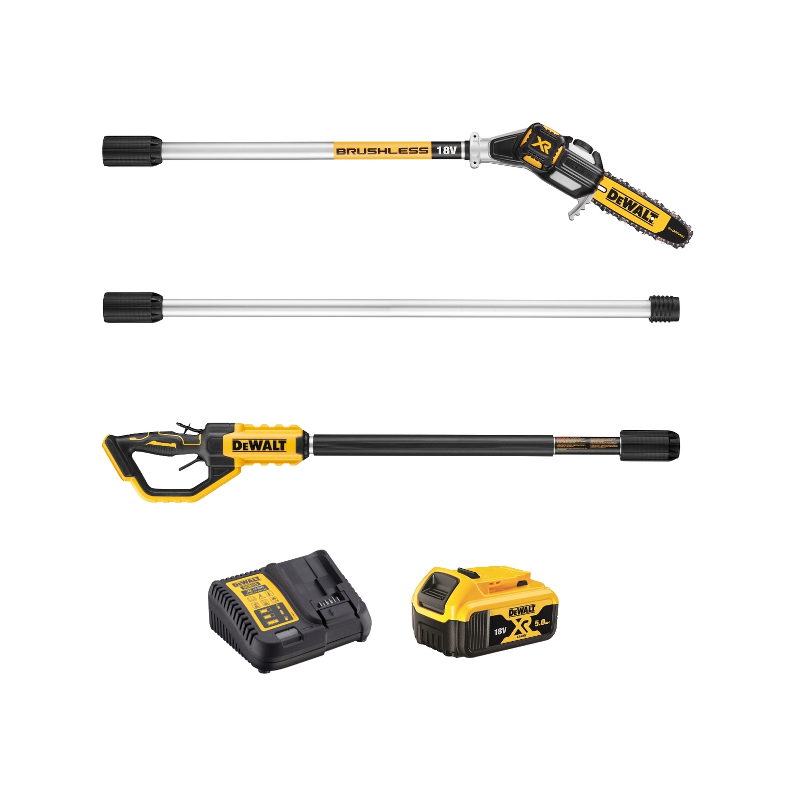 DEWALT 20V MAX Cordless Battery Powered Pole Saw Kit With