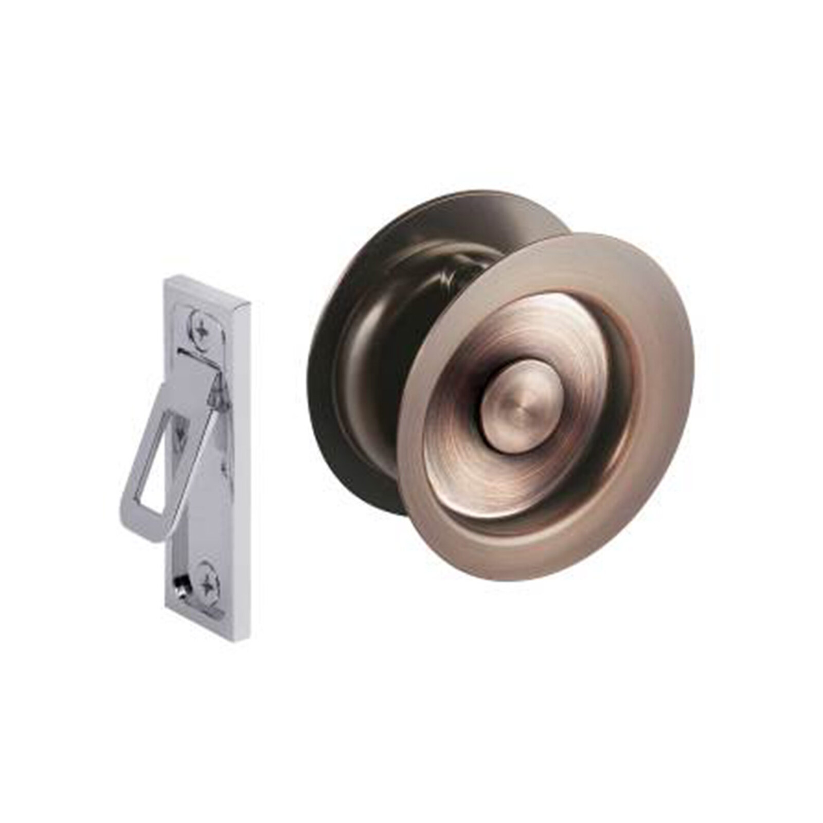 Schlage™ Aged Brushed Copper Round Privacy Cavity Slider Bunnings New