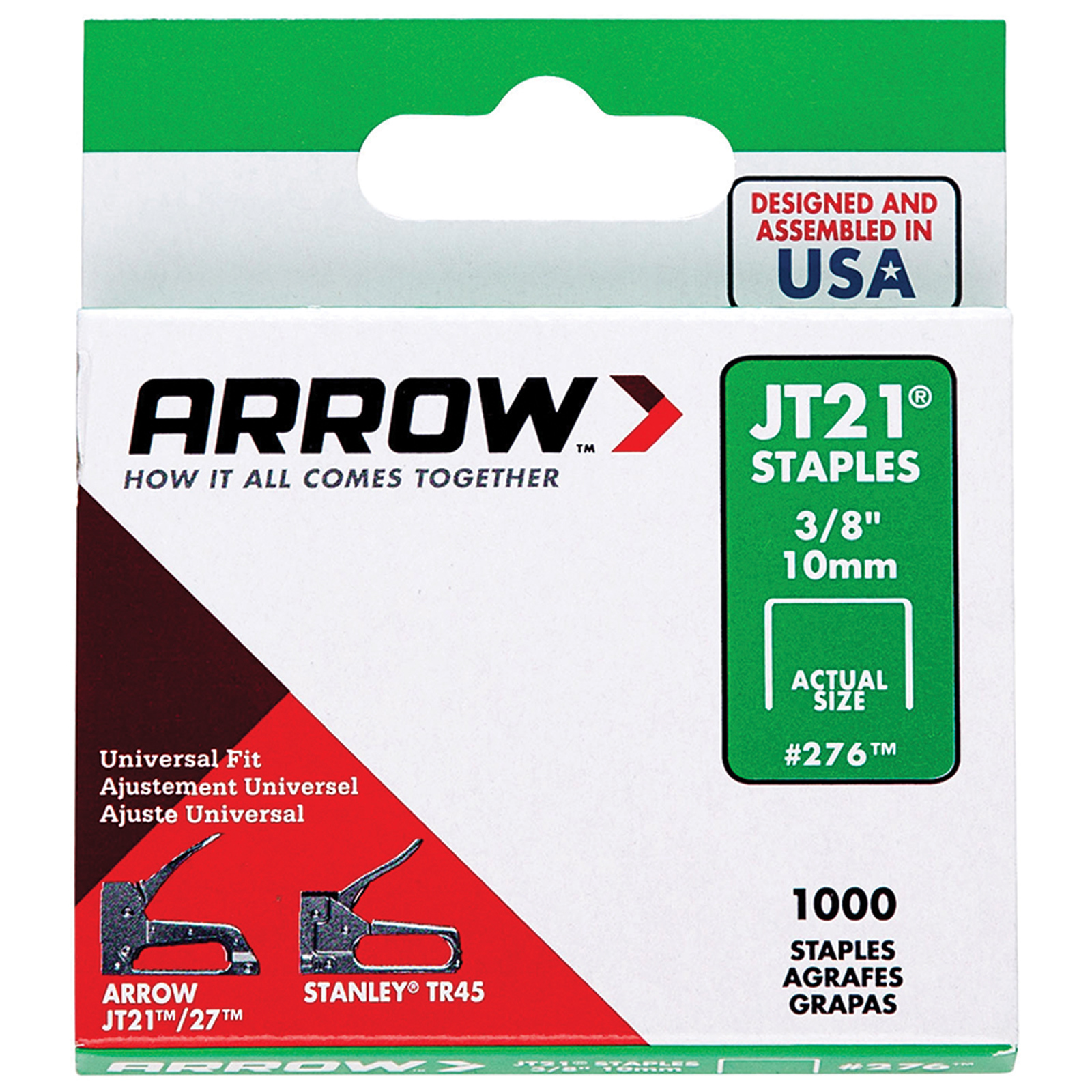 Arrow 10mm JT21 Staples - 1000 Pack