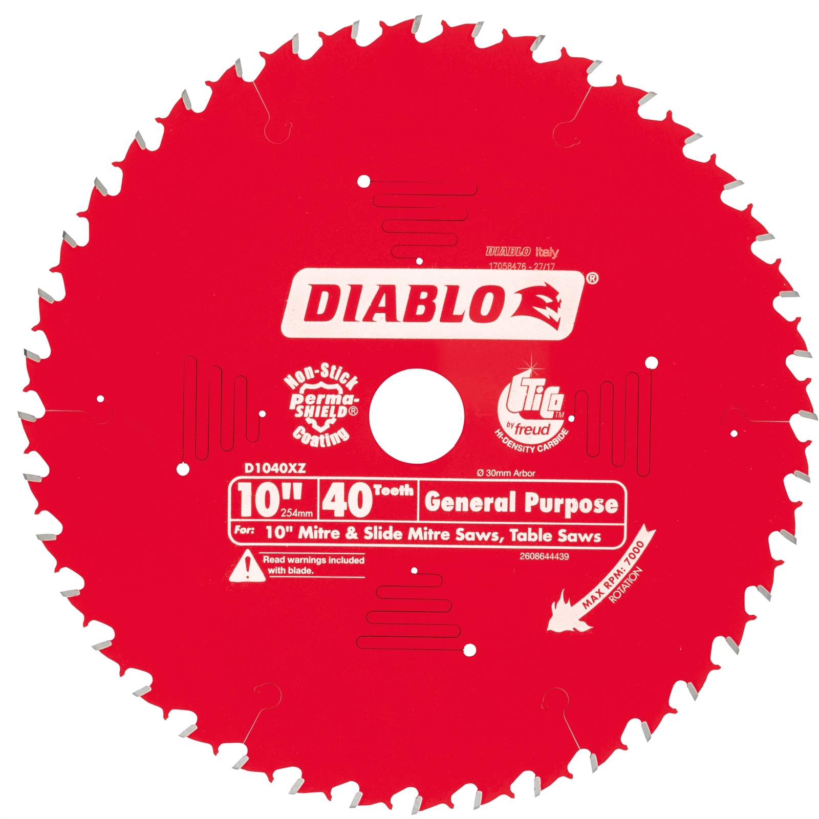 Diablo 254mm 40 Teeth General Purpose Circular Saw Blade Bunnings
