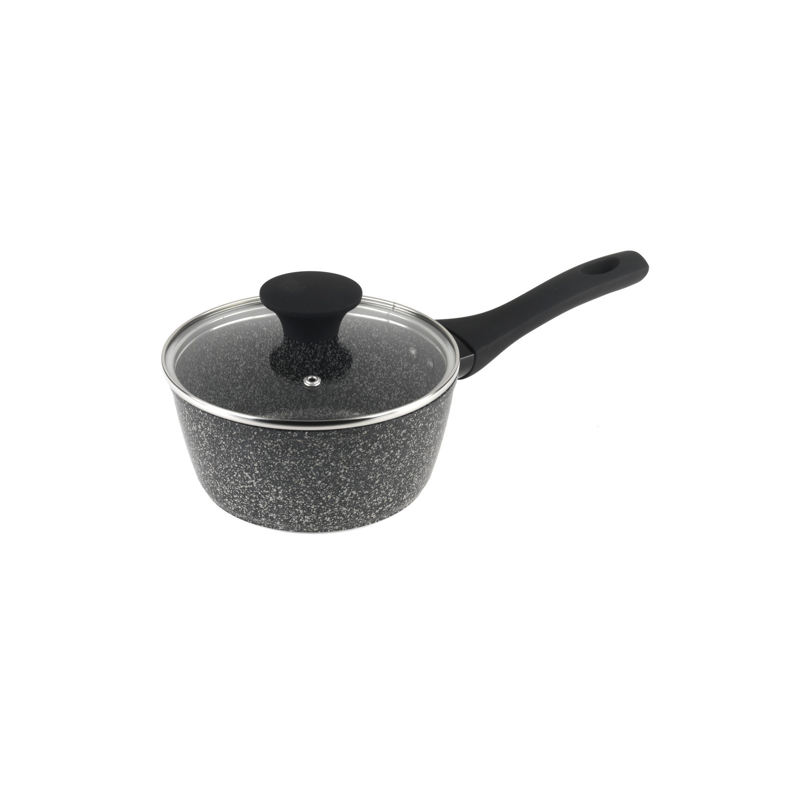 Salter 16cm Megastone Saucepan Silver Aluminium TPR Bakelite Handles