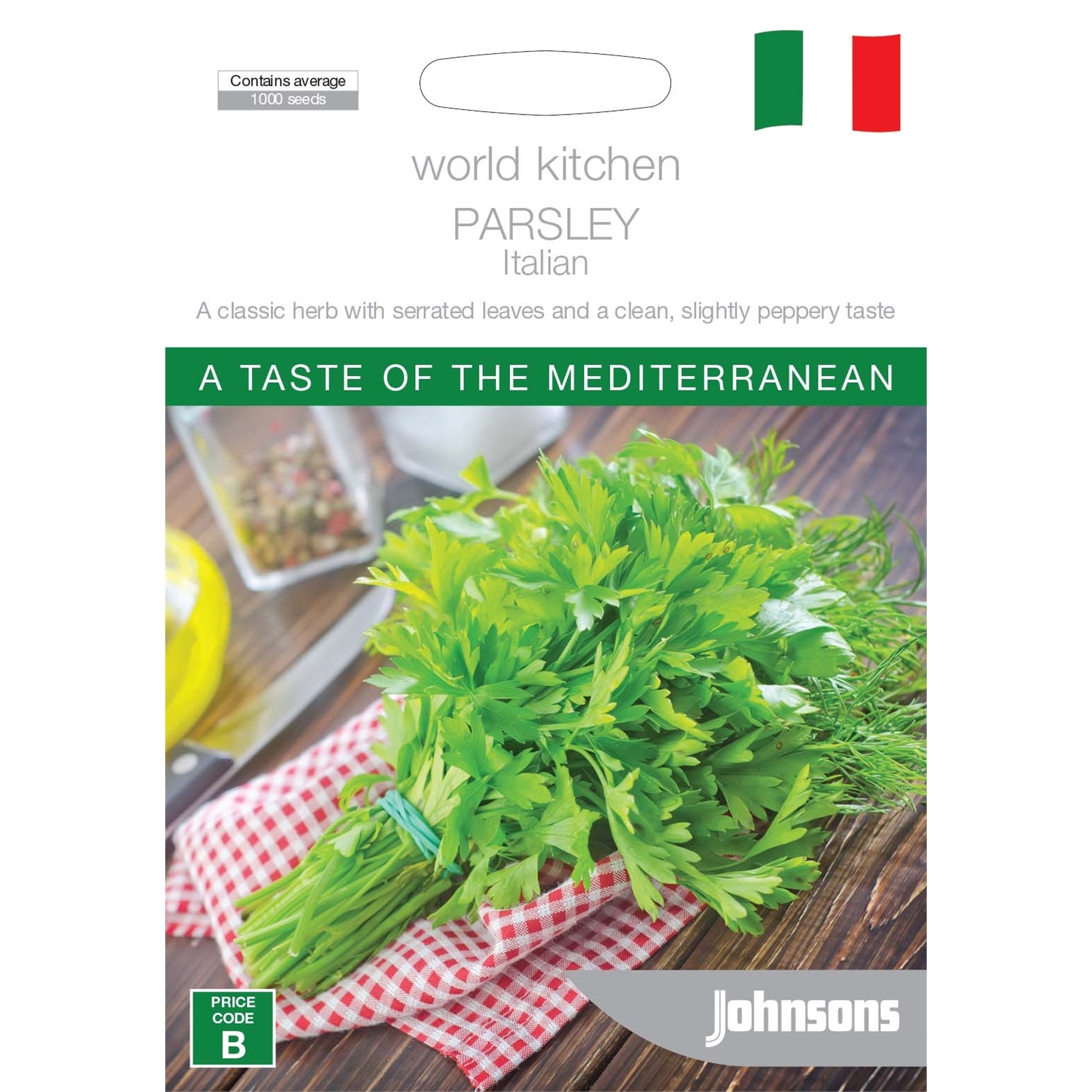 Johnsons World Kitchen Parsley Italian Seeds Bunnings Australia