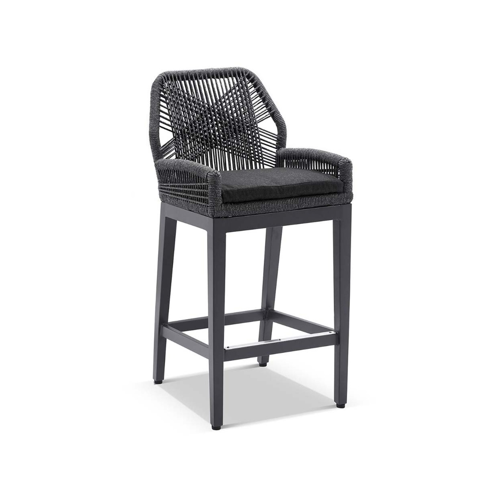 Outdoor Hugo Aluminium & Rope Bar Stool - Bunnings Australia