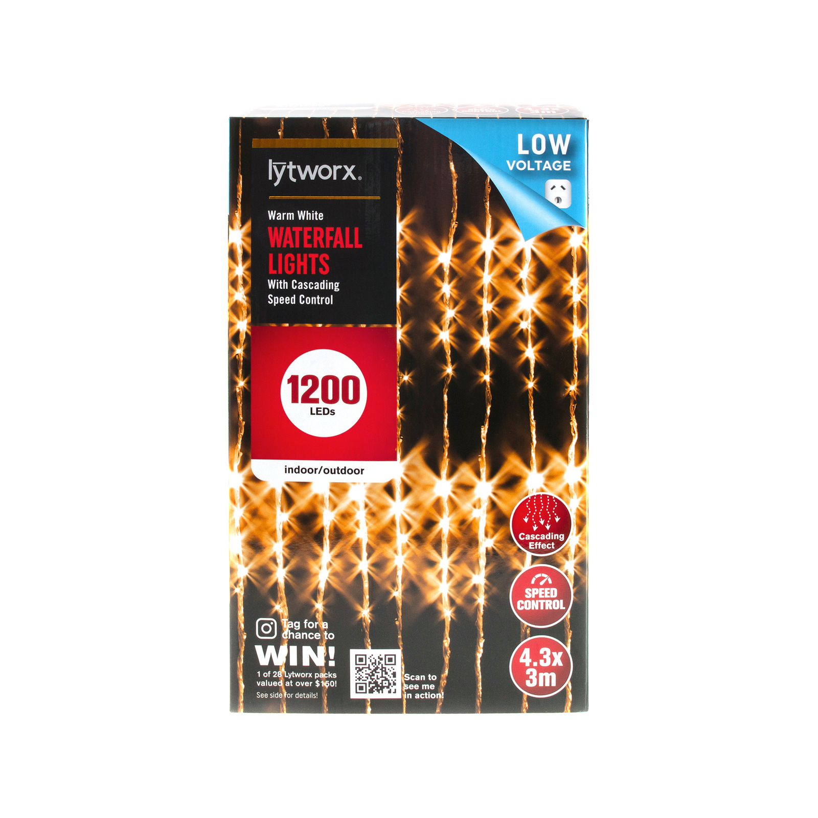 Lytworx 4.3m Warm White Waterfall LED Lights Bunnings Australia